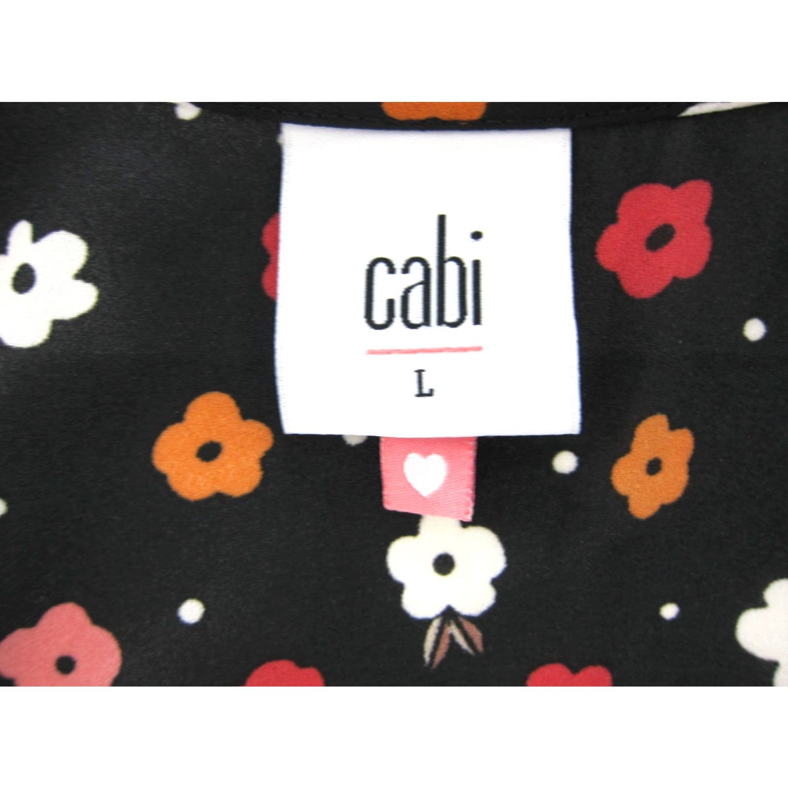 Vintage Cabi Blouse L Black Floral Button Down Long Sleeve V-Neck Women Size L / US 10 / IT 46 - 3 Thumbnail