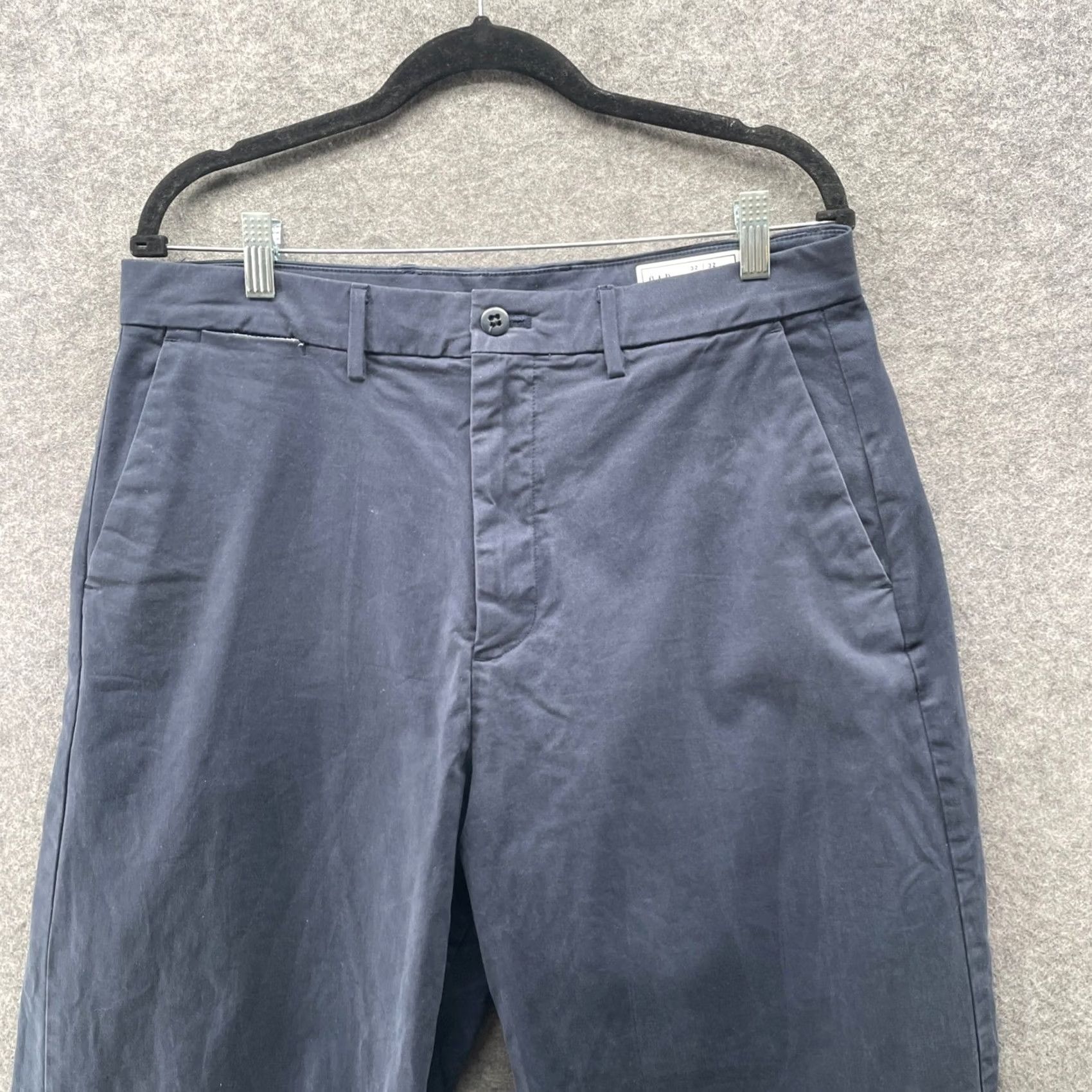 Gap Gap Chino Pants Mens 32x32 (32x30) Navy Blue Khaki Baggy Fit Relaxed Stretch Size US 32 / EU 48 - 4 Thumbnail