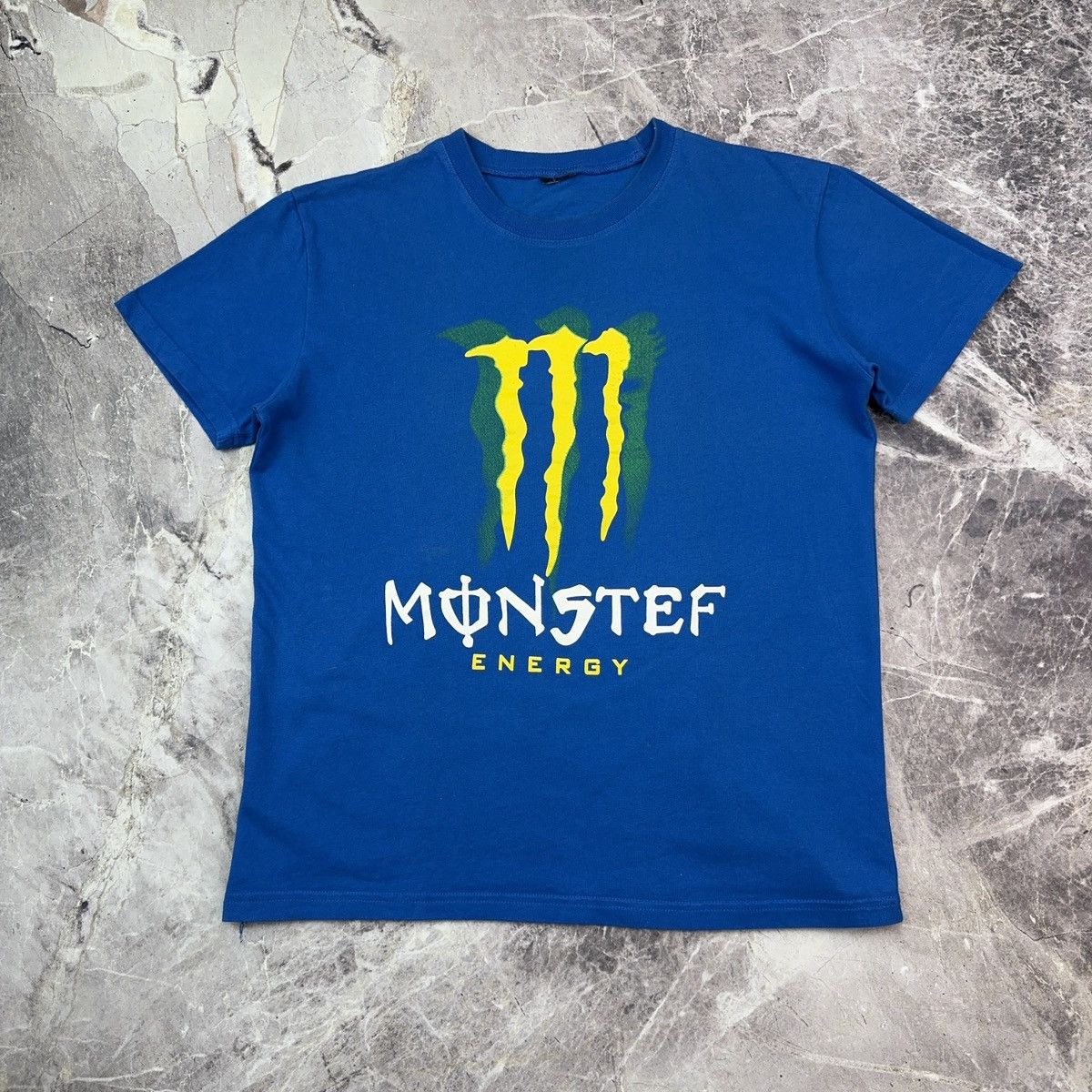 Red Bull × Vintage Vintage Monster Energy T shirt Racing Moto Blue M Size US L / EU 52-54 / 3 - 2 Thumbnail