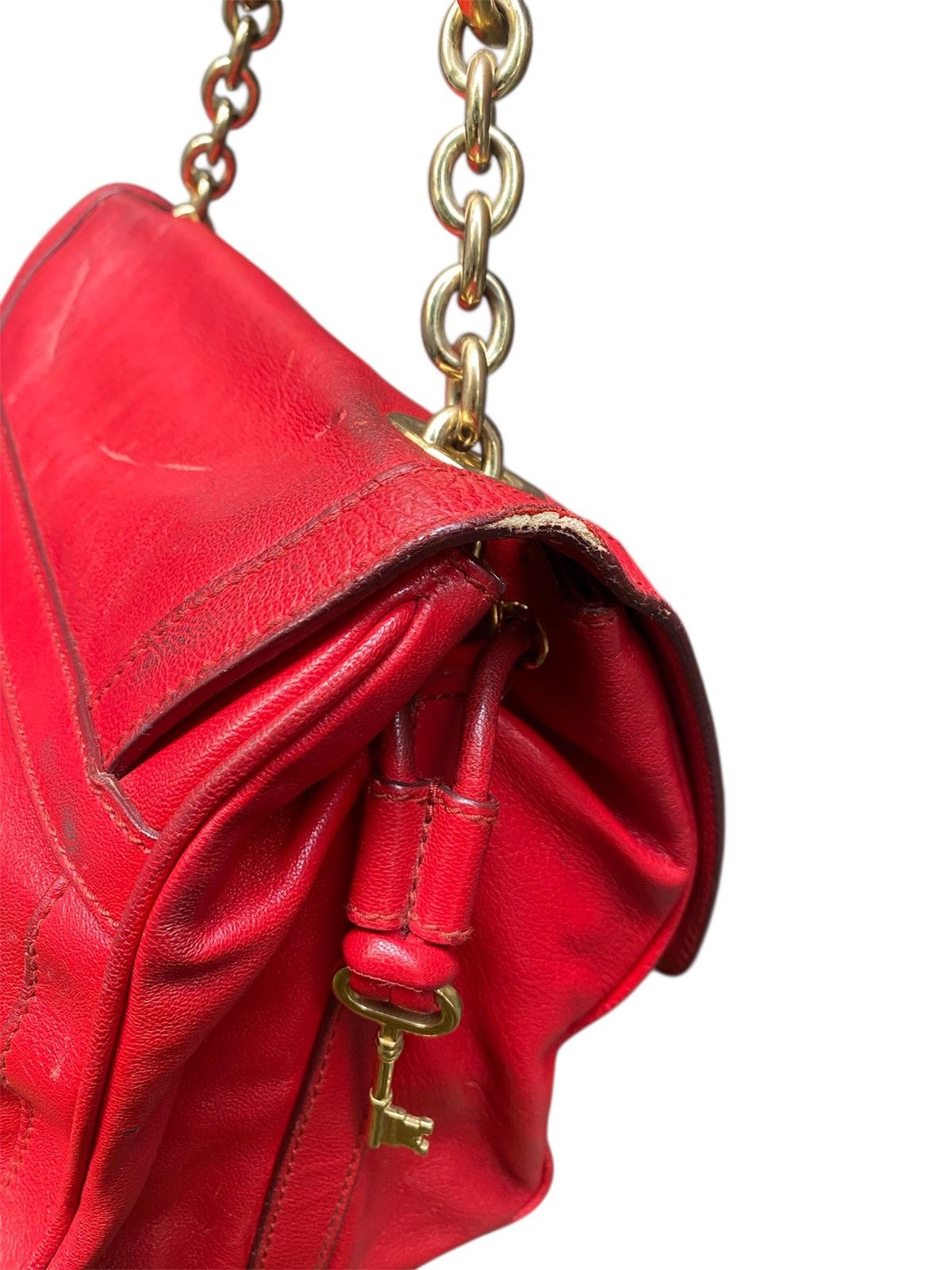 Dolce & Gabbana Dolce And Gabbana D&G Red Leather Padlock Top Handle Bag Size ONE SIZE - 15 Thumbnail