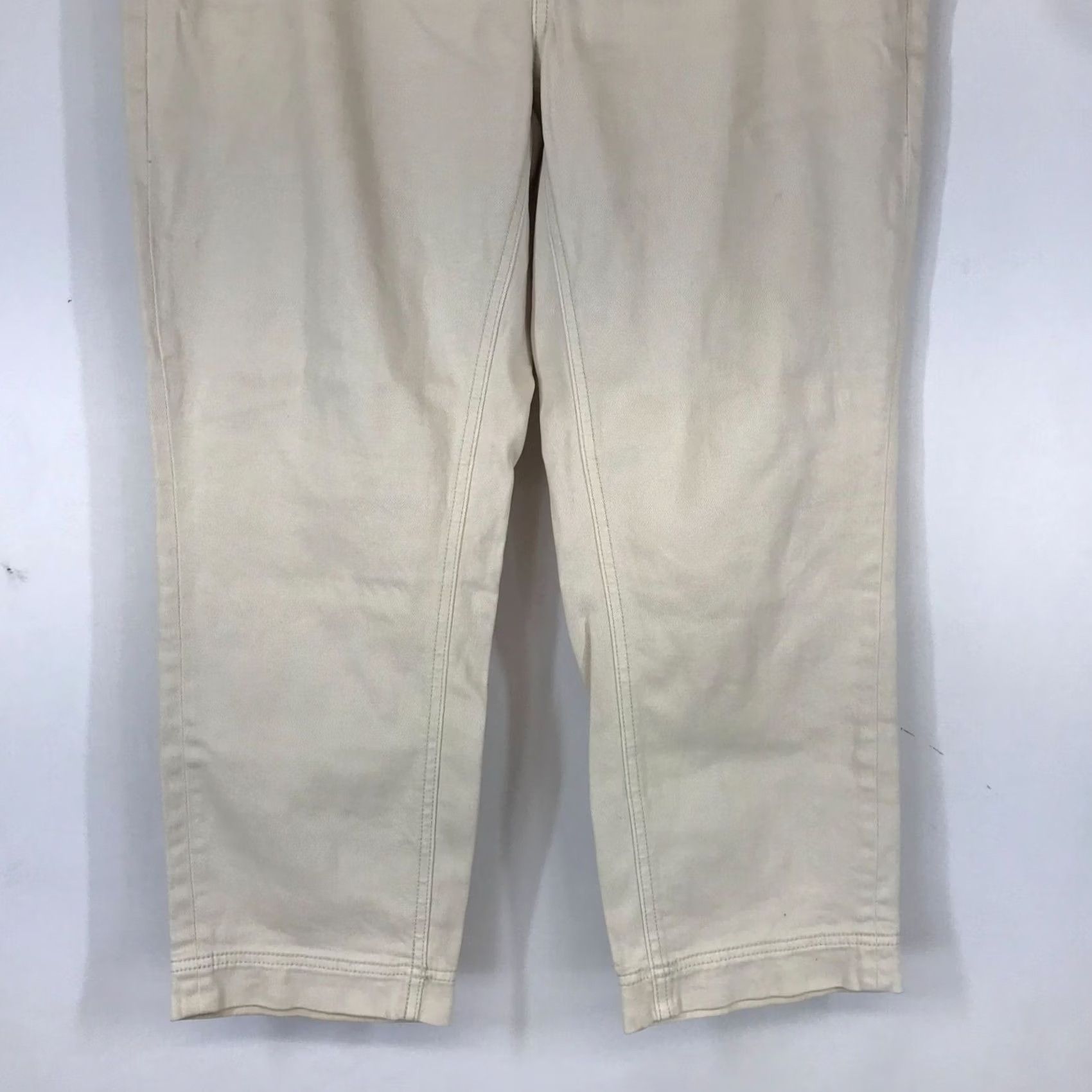 Everlane EVERLANE Womens Jeans 8 Ivory Cotton Blend Cropped Slim Size 30" / US 8 / IT 44 - 3 Thumbnail