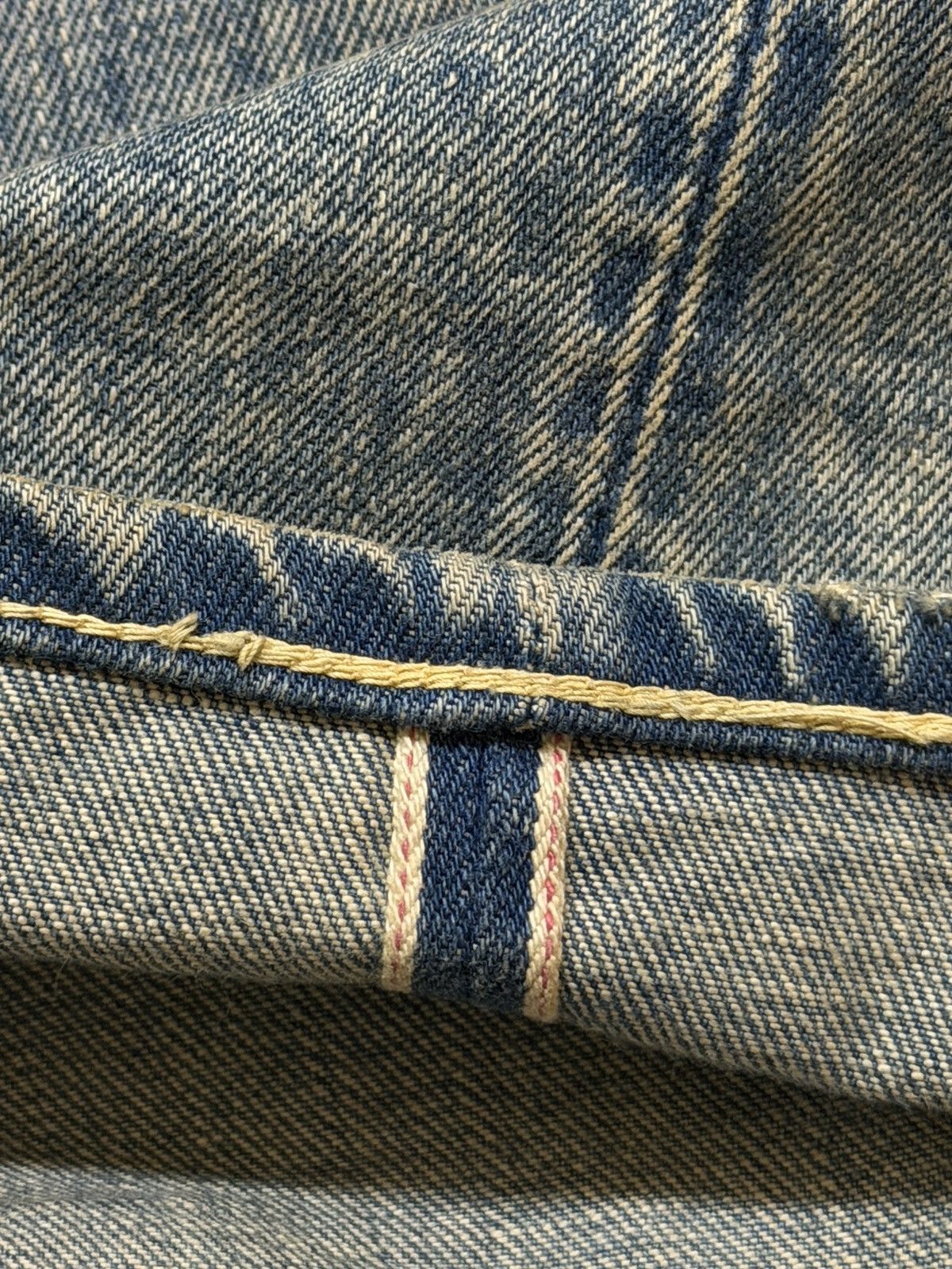 Levi's Vintage 90s Levis 501xx Selvedge Big E Acid Wash Straight Size US 33 - 9 Thumbnail