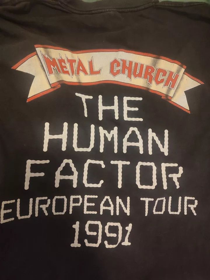 Vintage Rare Vintage Metal Church The Human Factor European Tour Size US XL / EU 56 / 4 - 7 Thumbnail