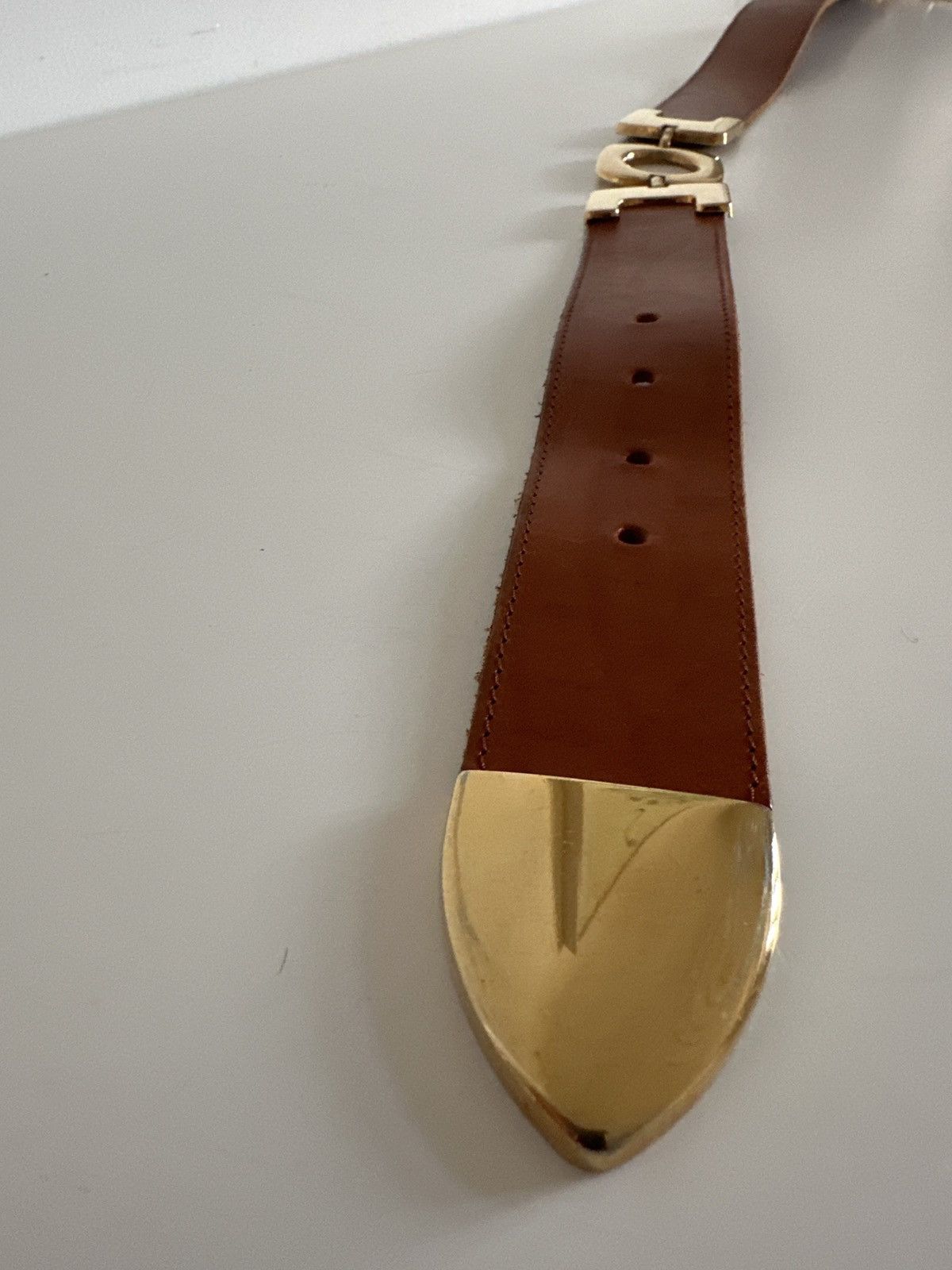Vintage Brown and gold belt Size ONE SIZE - 3 Thumbnail