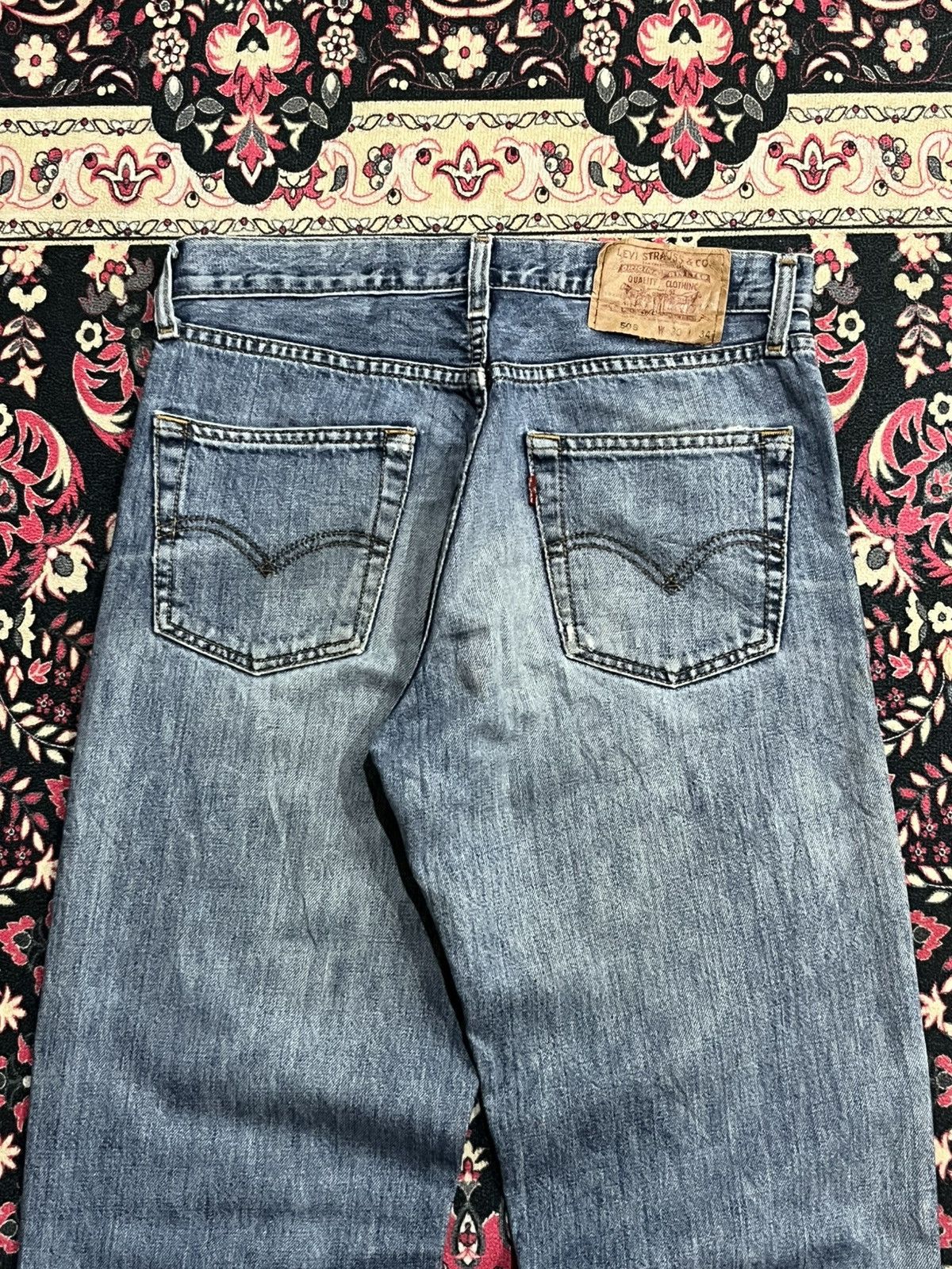 Levi's Vintage Levi’s 508 Blue Washed Distressed Frayed Leg Jeans Size US 30 / EU 46 - 8 Thumbnail