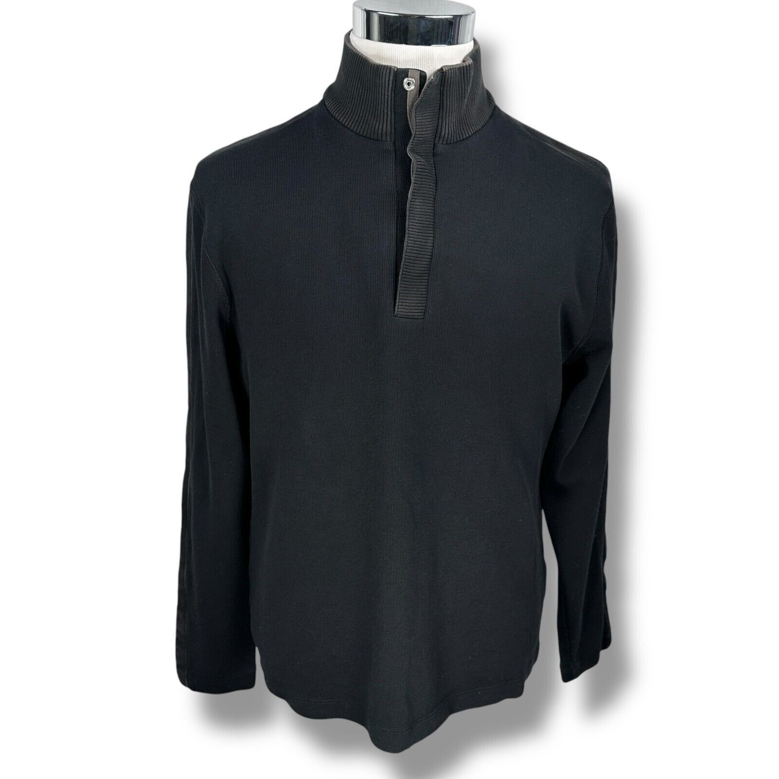 Hugo Boss Hugo Boss Piseno 1/4 Snap Sweater Men’s L Black Long Sleeve Size US L / EU 52-54 / 3 - 1 Thumbnail