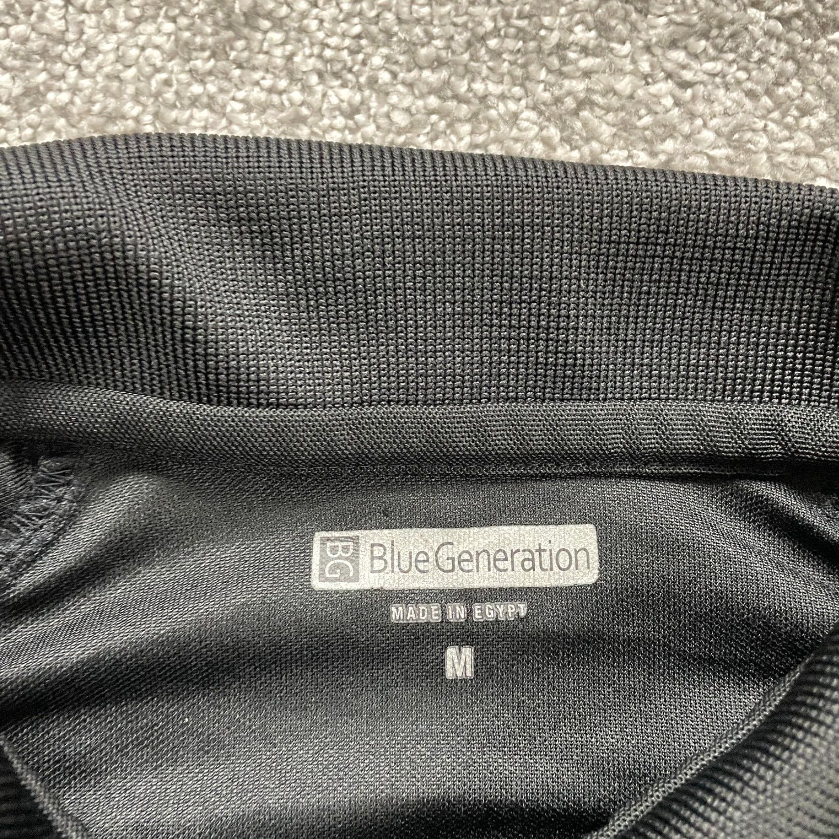 Vintage Blue Generation Polo Shirt Mens Medium Black Long Sleeve Polyester Collared Golf Shirt Size US M / EU 48-50 / 2 - 6 Thumbnail