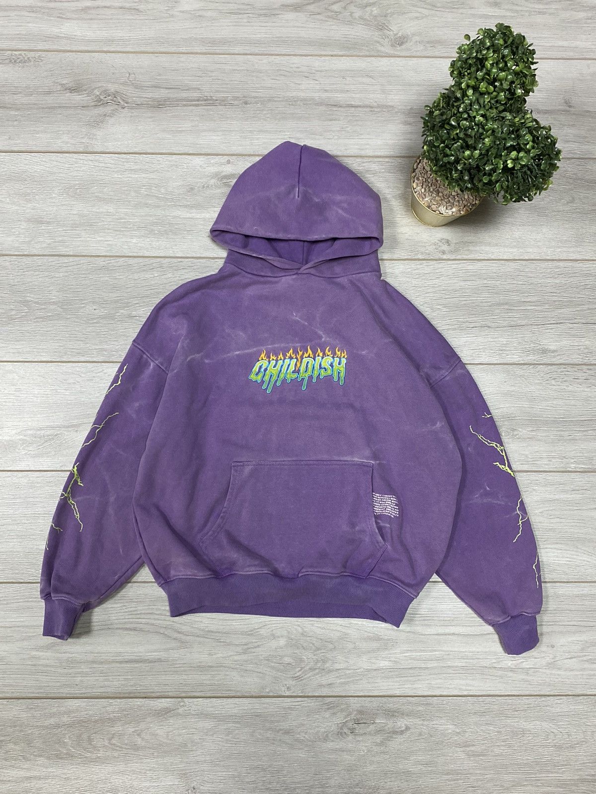 Vintage Childish Robs Motors car 90s Purple Hoodie Big Logo Racing Size US S / EU 44-46 / 1 - 2 Thumbnail