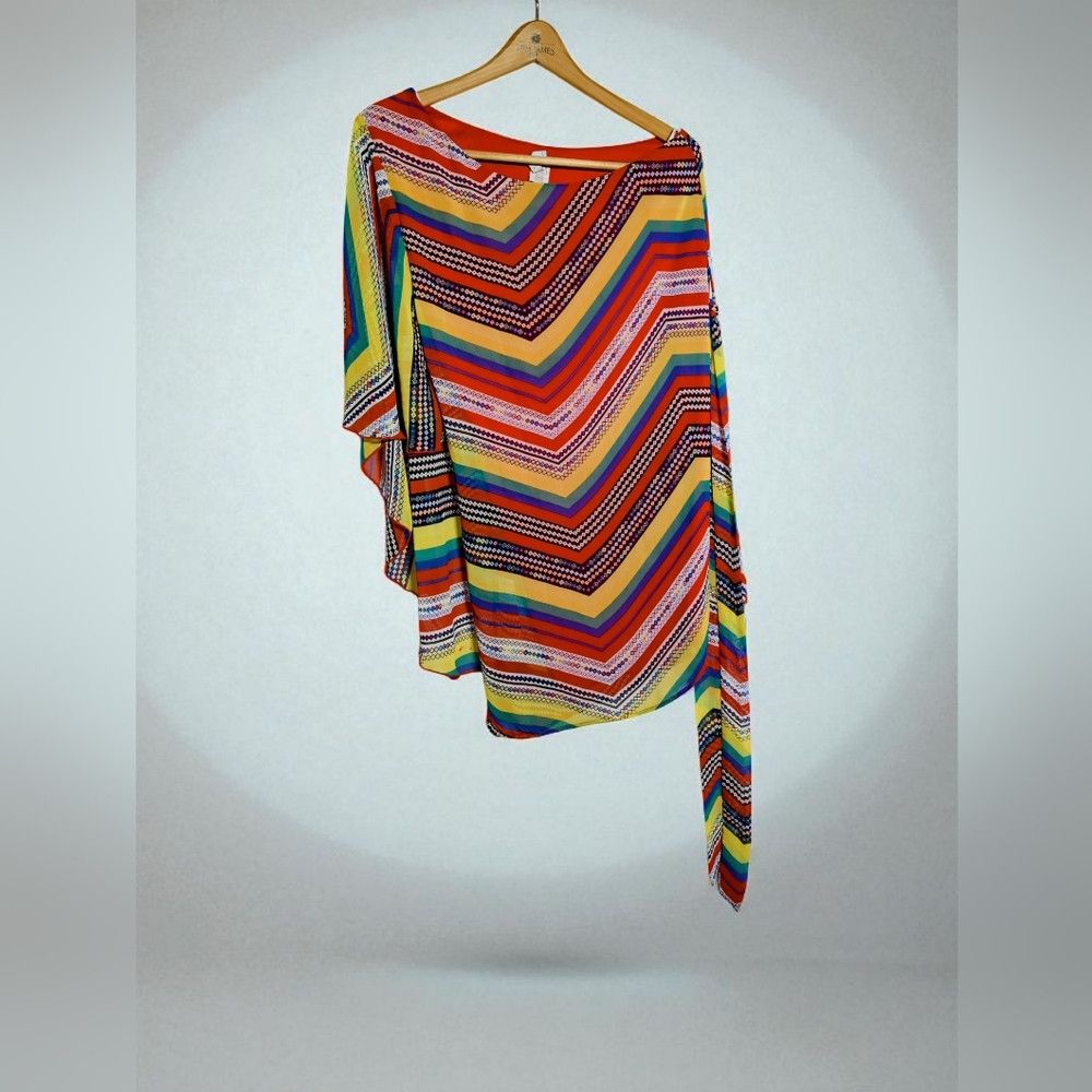 Other Colorful M Chevron One-Shoulder Top By Teenplo Famosa Size M / US 6-8 / IT 42-44 - 1 Thumbnail