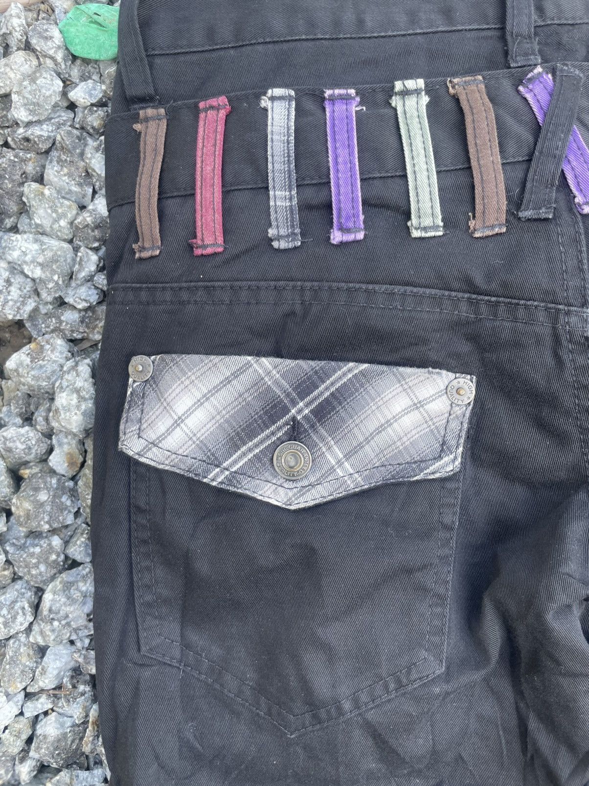 Designer × If Six Was Nine × Japanese Brand Double Waist Crazy Lightning Wash Jeans Size US 30 / EU 46 - 5 Thumbnail