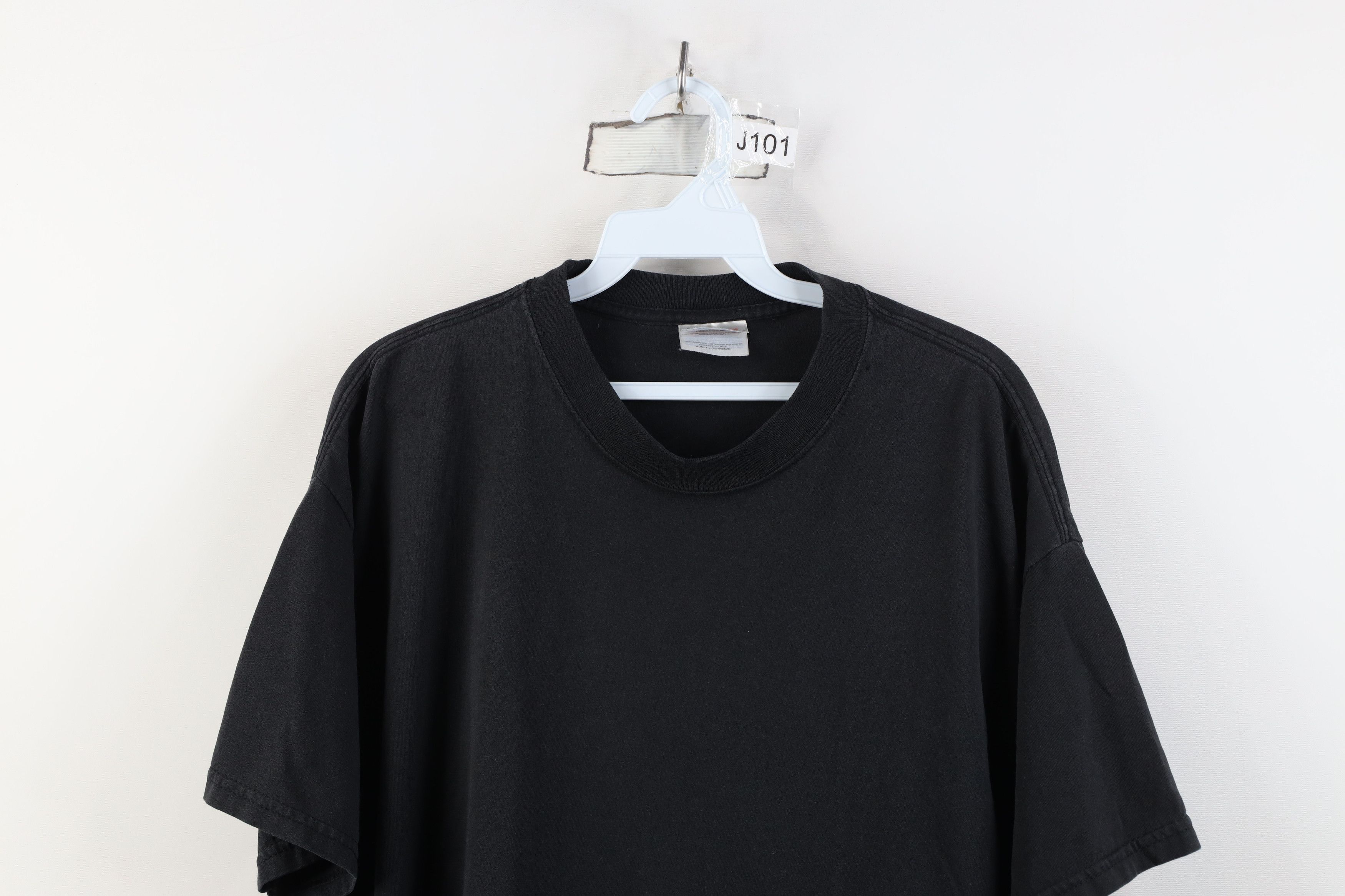Hanes Vintage 90s Y2K Hanes Heavyweight Short Sleeve T-Shirt Black Size US L / EU 52-54 / 3 - 2 Thumbnail