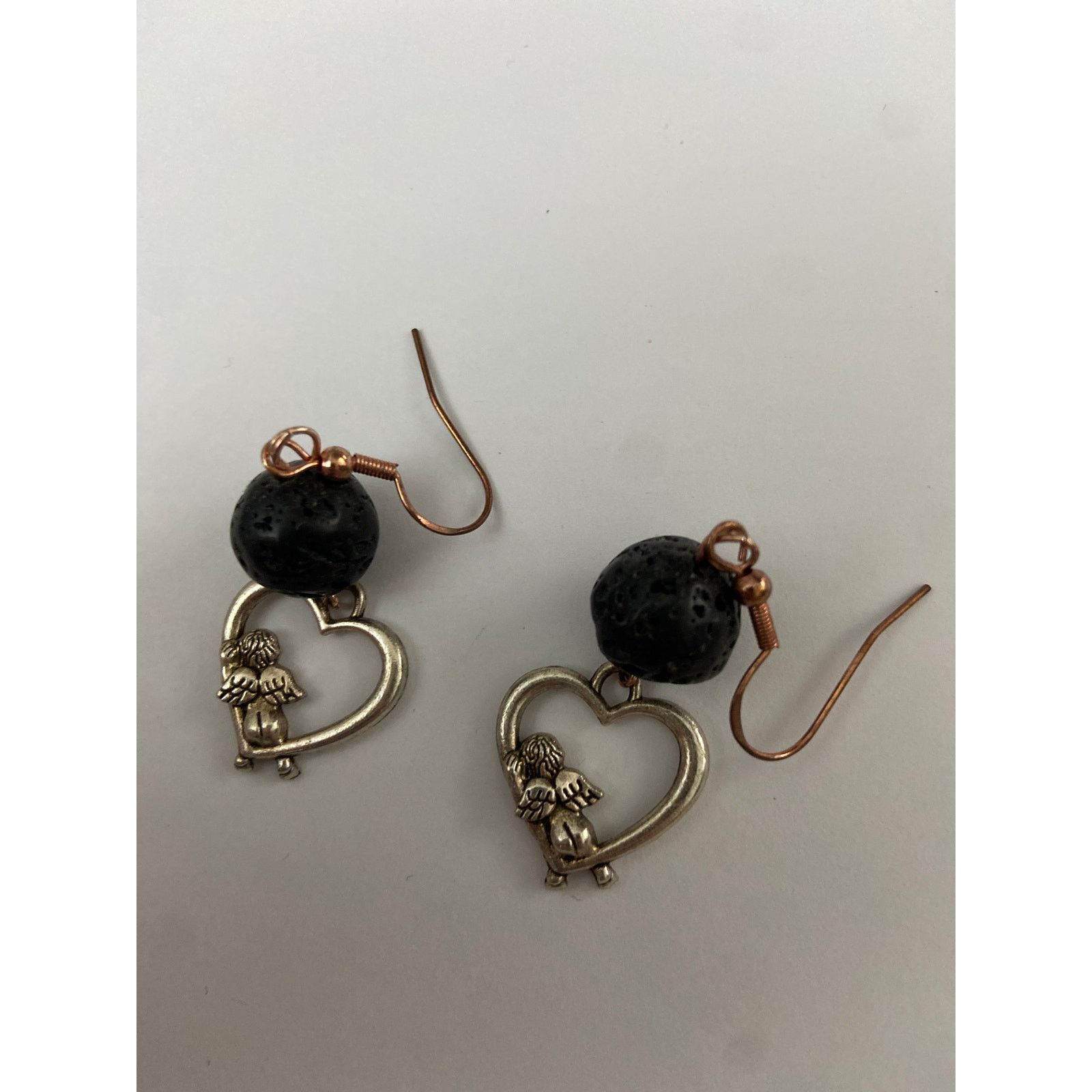 Handmade lava bead earrings Size ONE SIZE - 3 Thumbnail