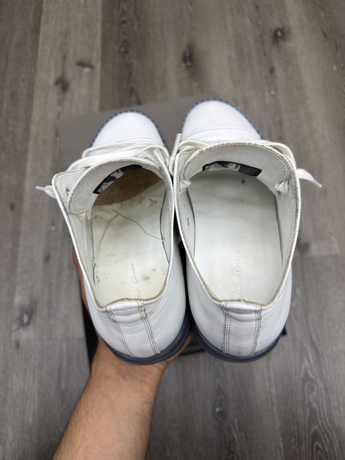 Rick Owens Rick Owens DRKSHDW Performa Abstract Low Chalk White Blue Size US 6.5 / EU 39-40 - 11 Thumbnail