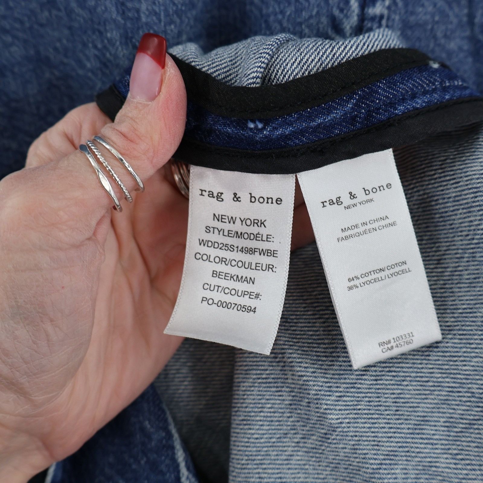 Rag & Bone Rag & Bone Featherweight Alora Trench Coat Womens M Blue Size M / US 6-8 / IT 42-44 - 3 Thumbnail