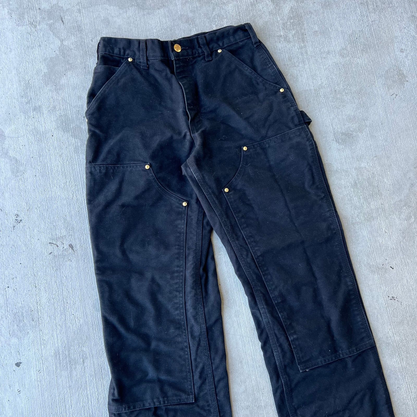 Carhartt × Vintage Carhartt black double knee work wear carpenter pants Size US 26 / EU 42 - 2 Thumbnail