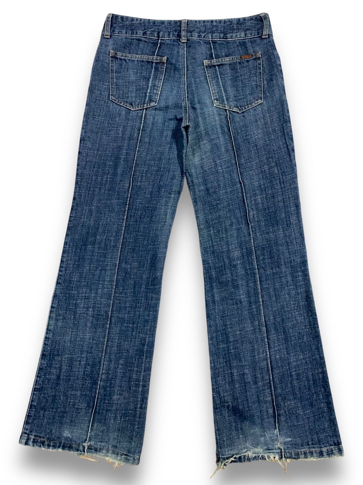 Japanese Brand Vintage Camel Road Faded Wash Flare Bell Bottom Panel Jeans Size US 31 - 2 Thumbnail