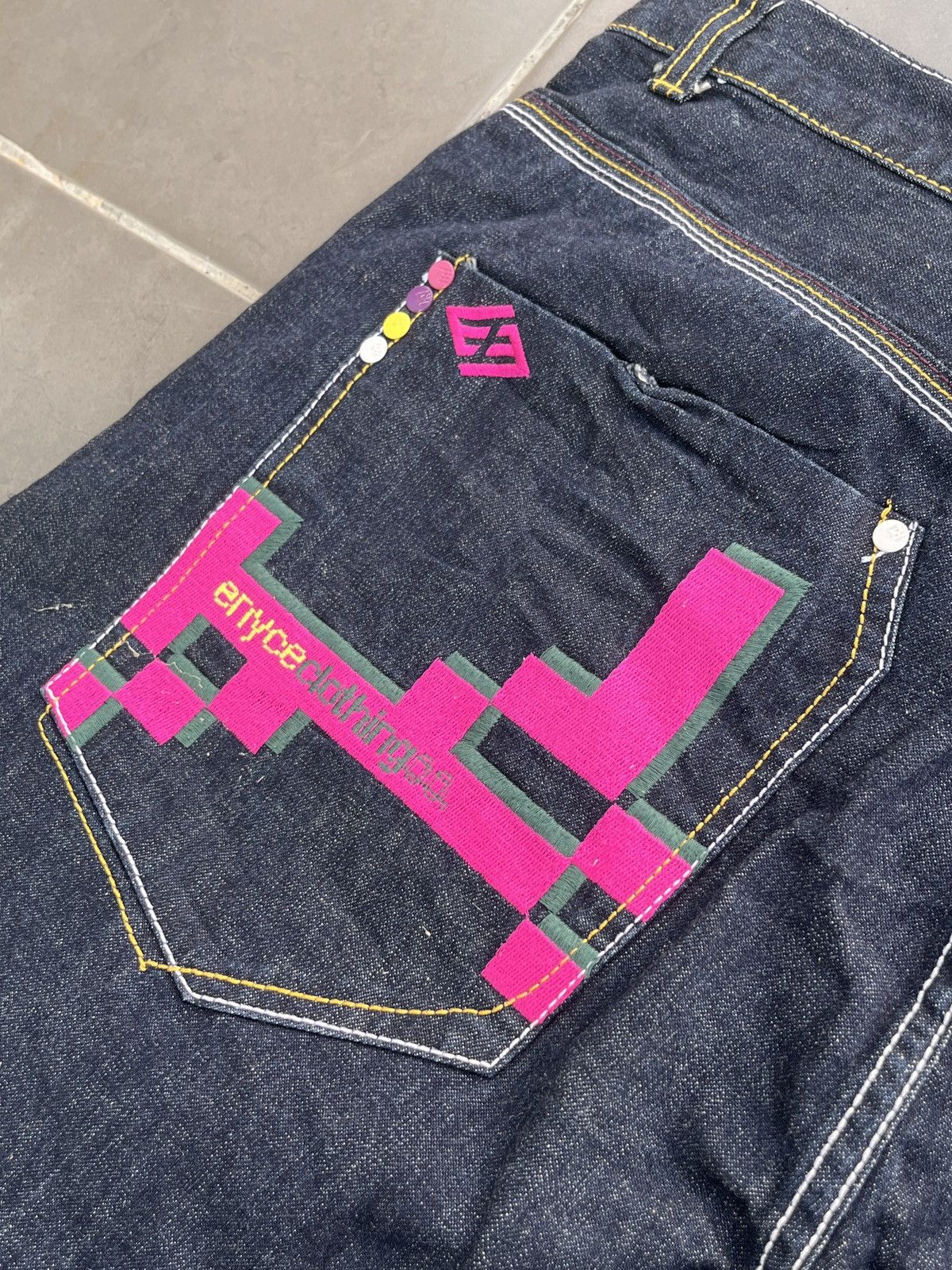 Enyce ENYCE Y2K EMBROIDERY BAGGY PANTS Size US 43 - 4 Thumbnail