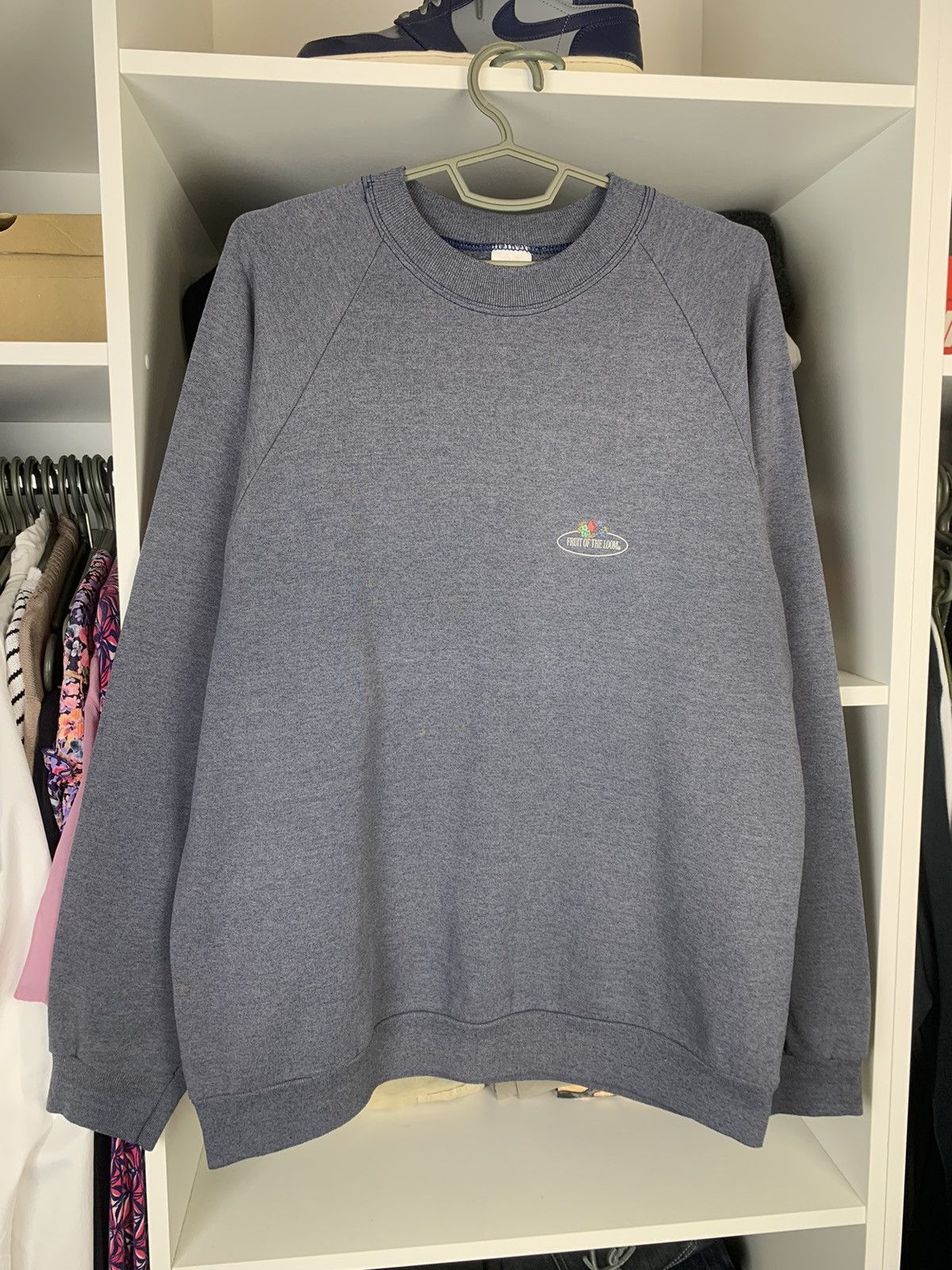 Fruit Of The Loom Vintage Fruit Of The Loom Faded Blank Sweatshirt Size US L / EU 52-54 / 3 - 1 Thumbnail
