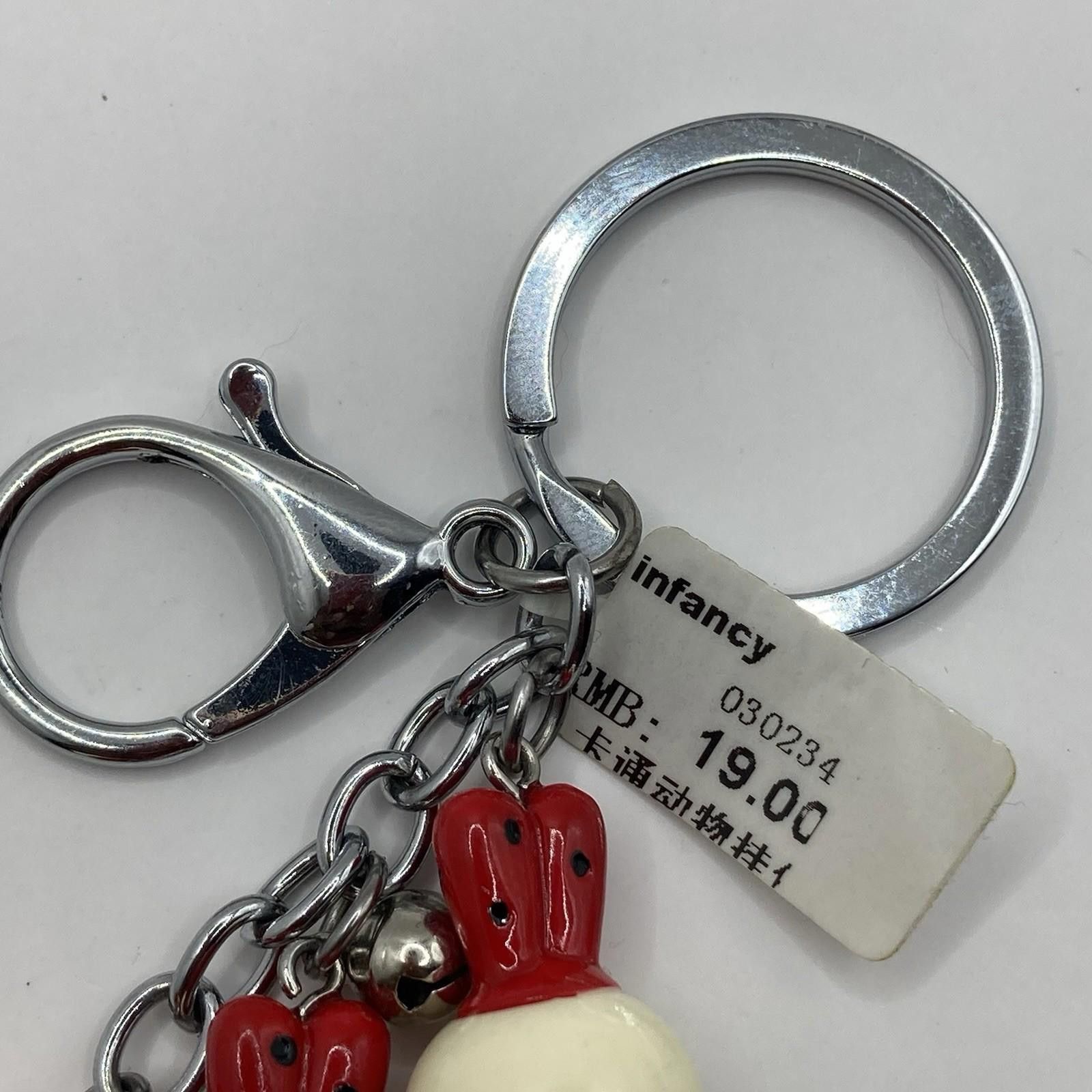 Designer New Cute White Bunny Key Chain Hand Painted Size ONE SIZE - 5 Thumbnail
