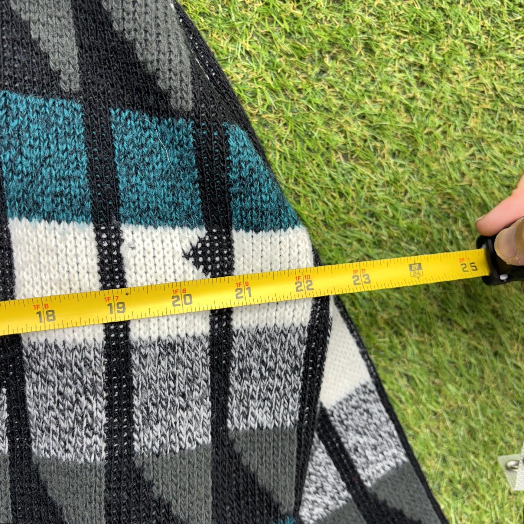 Area VINTAGE AREA4 Cardigan Sweater Mens Large Black Geometric 90s USA Mens Size US L / EU 52-54 / 3 - 4 Thumbnail