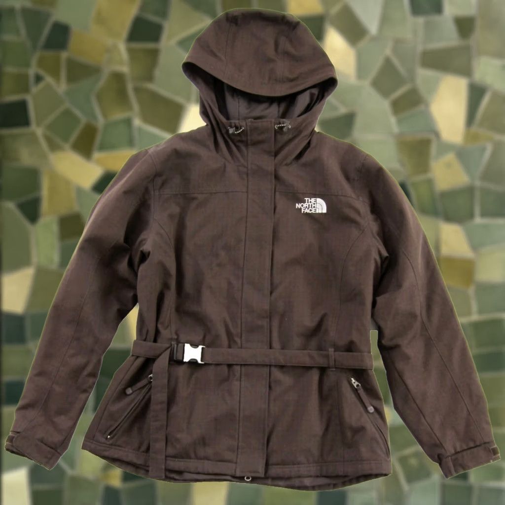 The North Face The North Face Brown Belted Hooded Full Zip Hyvent Rain Snow Jacket Woman XL Size XL / US 12-14 / IT 48-50 - 1 Thumbnail
