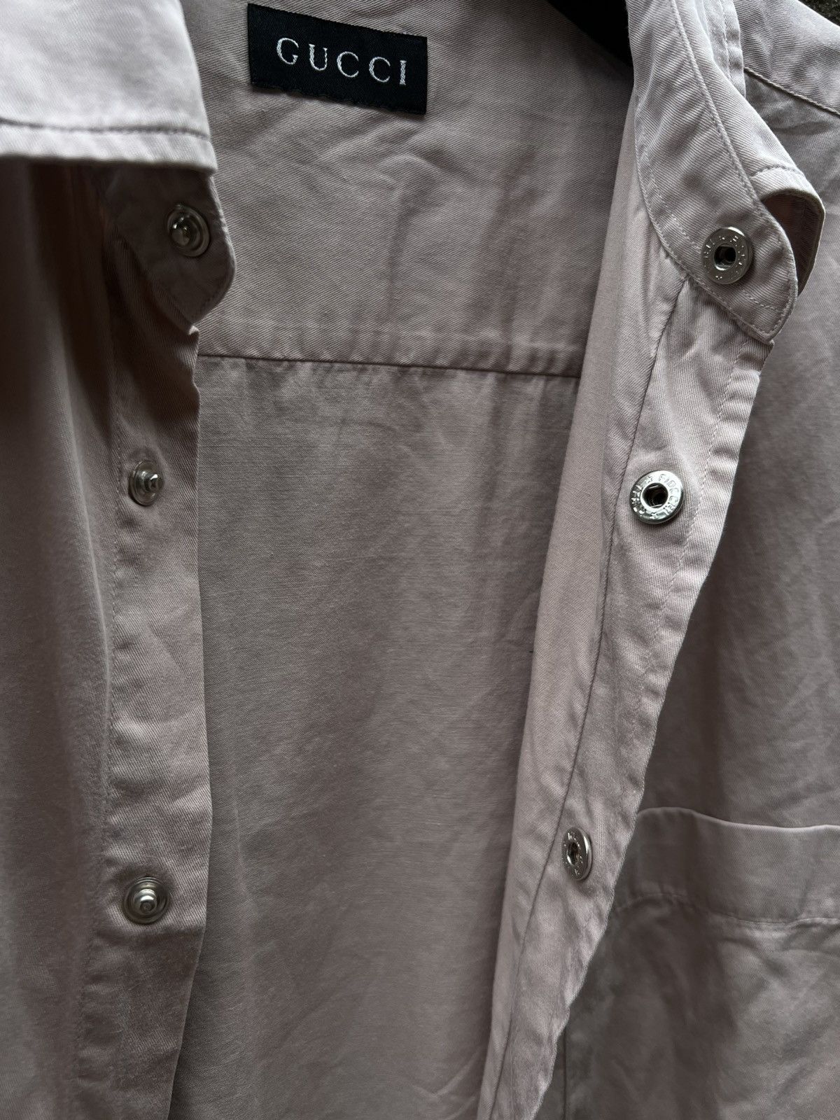 Gucci × Vintage Vintage Gucci Shirts Silver Button up Size US L / EU 52-54 / 3 - 9 Thumbnail
