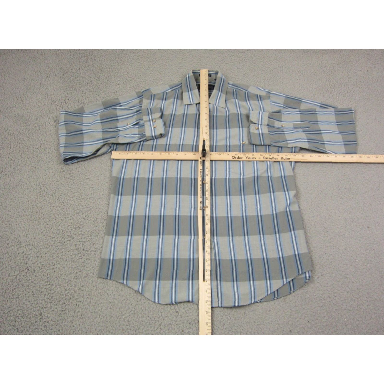 Vintage VINTAGE Astor One Shirt Mens Button-Up Gray Striped 90s 80s Large L Adult Men Shirt-Black? Size US L / EU 52-54 / 3 - 7 Thumbnail
