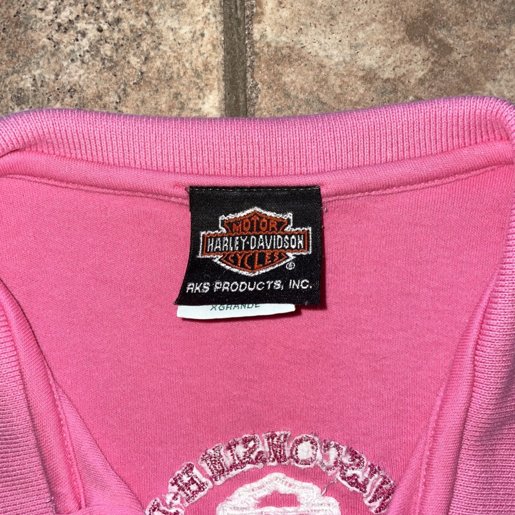 Harley Davidson VINTAGE Harley-Davidson Polo Sleeveless Pink Womens XL L Size L / US 10 / IT 46 - 2 Thumbnail