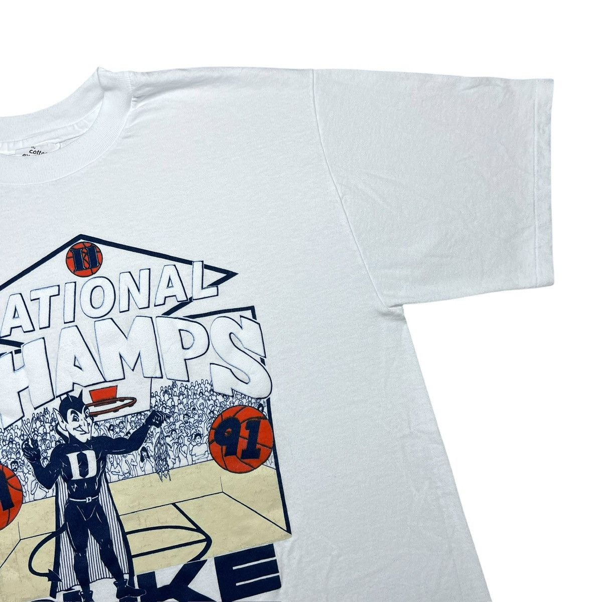 NCAA Vintage 1991 NCAA Duke Blue Devils National Champions TShirt Size US XL / EU 56 / 4 - 8 Thumbnail