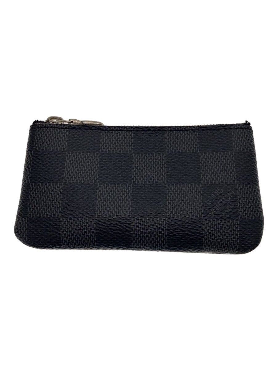 Louis Vuitton Damier Graphite Pochette Clé Leather Grey