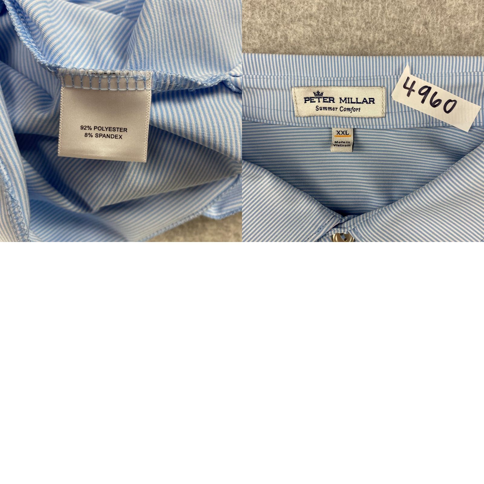 Peter Millar VINTAGE Peter Millar Summer Comfort Polo XX L Mens Jubilee Performance Jersey Polo Blue Size US XXL / EU 58 / 5 - 8 Thumbnail