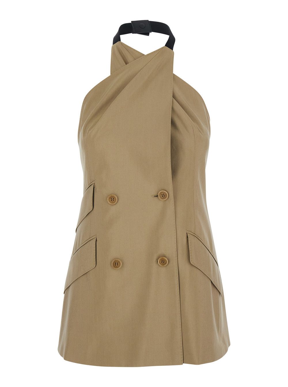 Max Mara MXSNURAGHE Beige Dress with Front Closure in Wool and Silk for Women Size M / US 6-8 / IT 42-44 - 1 Thumbnail