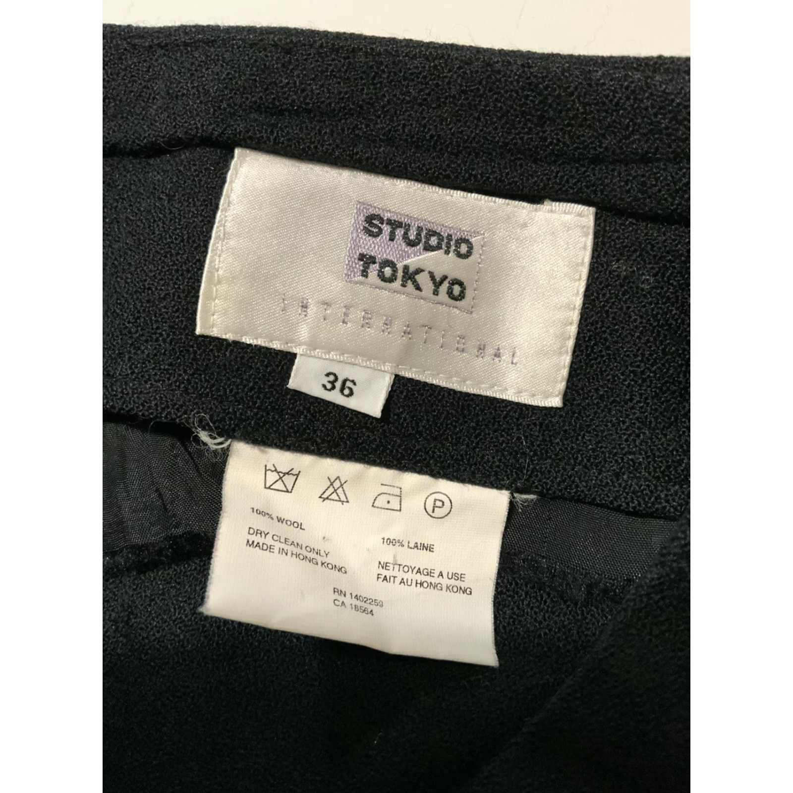 Vintage VINTAGE 80s Studio Tokyo International Japan Wool Black Pleated Cuffed Pants 36 Size US 36 / EU 52 - 4 Thumbnail