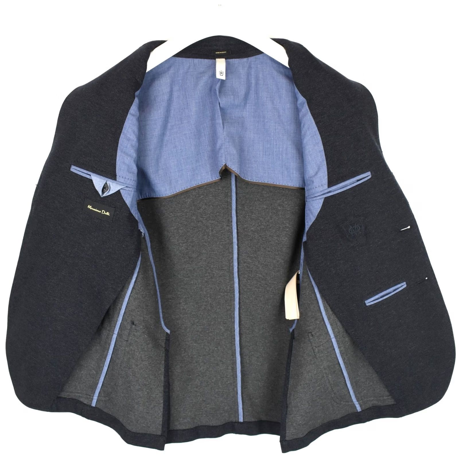 Massimo Dutti Massimo Dutti Blazer Men EU 48 Melange Partly Lined Single-Breasted Grey Size 48R - 5 Thumbnail