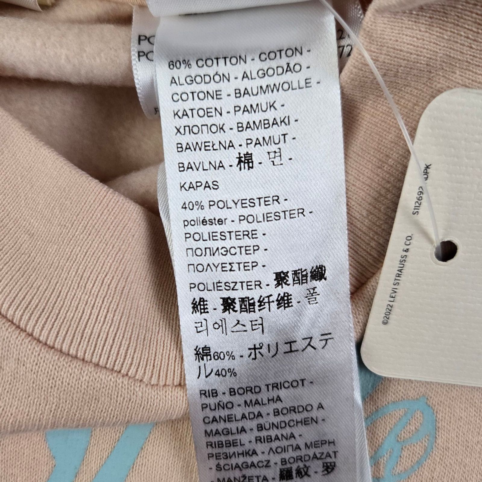 Levi's Levi's Peach Pink Graphic Logo Cropped Sweatshirt Medium Size M / US 6-8 / IT 42-44 - 8 Thumbnail
