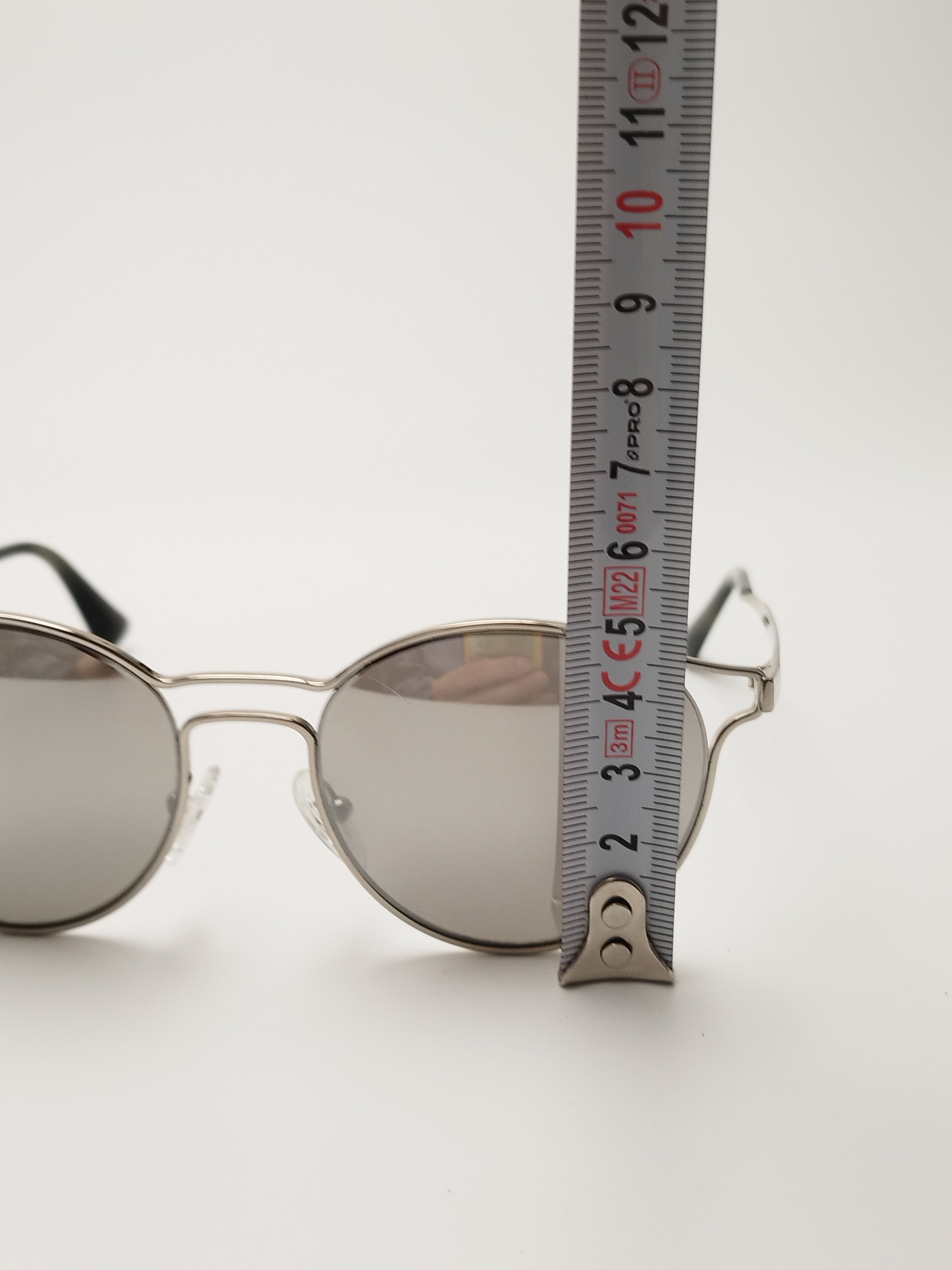 Prada Prada Metal Silver Round Sunglasses Size ONE SIZE - 16 Thumbnail