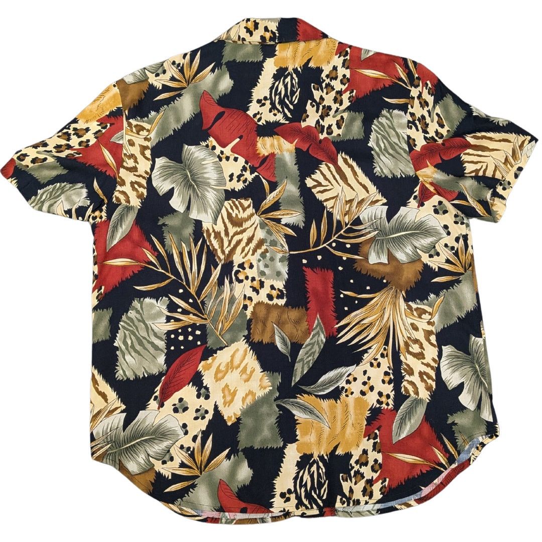 Vintage Vintage Teddi Tropical Print Short Sleeve Button Up Size L / US 10 / IT 46 - 2 Thumbnail