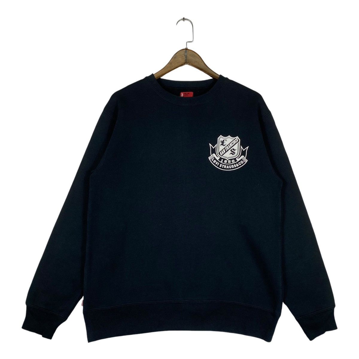 Levi's × Vintage Vintage Levi’s Crewneck Sweatshirt Black Pullover Jumper Size US L / EU 52-54 / 3 - 1 Thumbnail