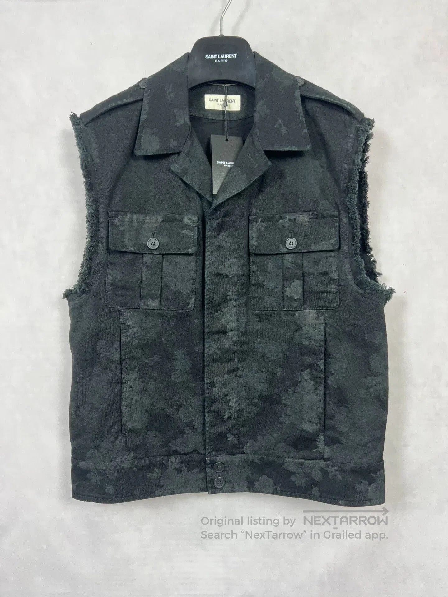 Saint Laurent Paris Saint Laurent Floral Denim Vest. Size US M / EU 48-50 / 2 - 1 Thumbnail