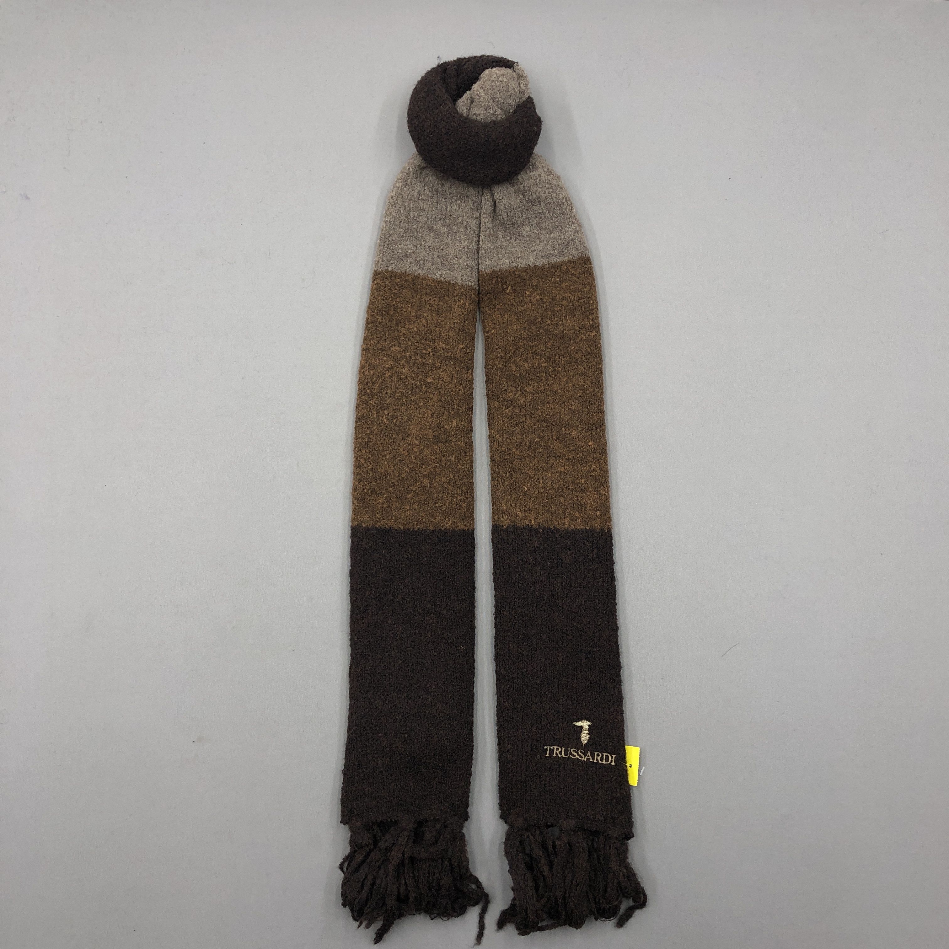 Trussardi Vintage Trussardi Scarf Muffler Wool Cashmere Scarves Size ONE SIZE - 4 Thumbnail