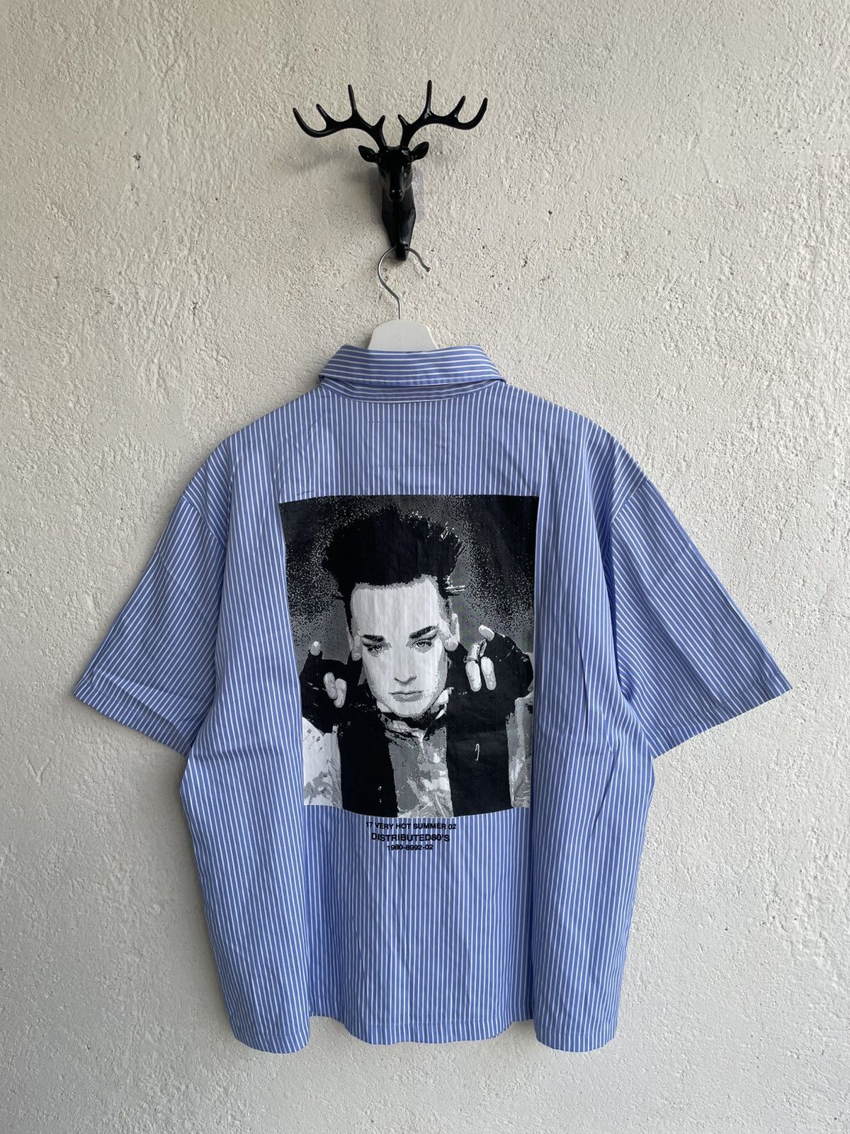 Hysteric Glamour 2000s Issey Archival Striped Artwork Back Print Short Y2K Size US XXL / EU 58 / 5 - 1 Thumbnail