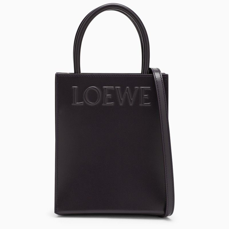 image of Loewe A5 Tote Bag Aubergine in Red, Women's
