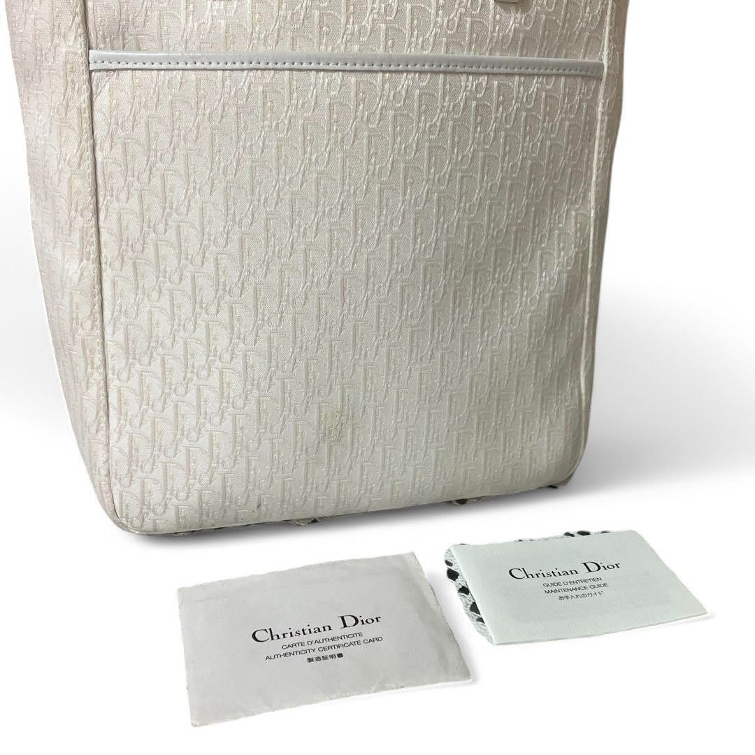 Dior Dior - White Leather Handbag Shoulder Bag Monogram Vintage Size ONE SIZE - 2 Thumbnail