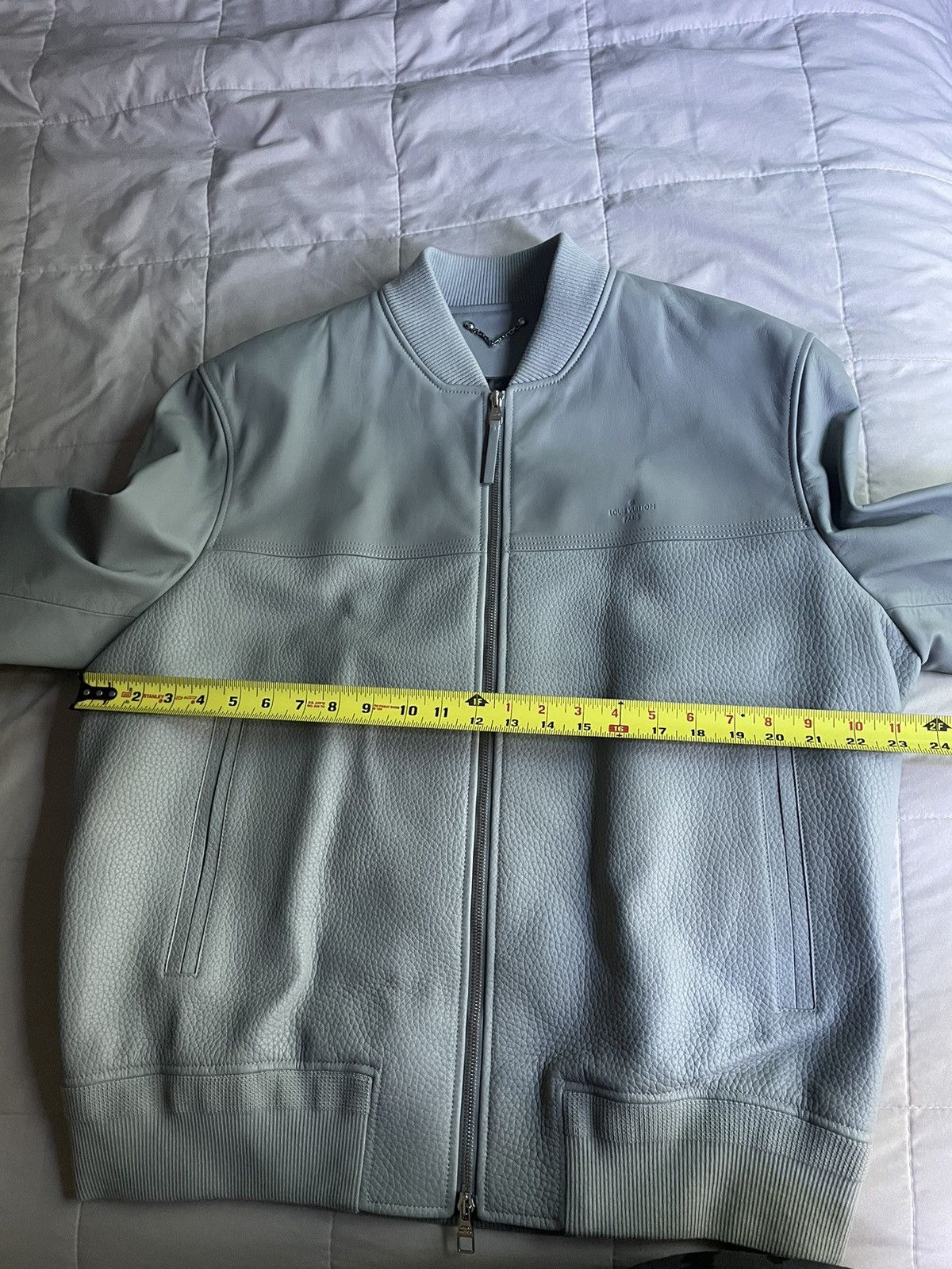 Louis Vuitton Louis Vuitton Grey Leather Jacket Size US XL / EU 56 / 4 - 9 Thumbnail