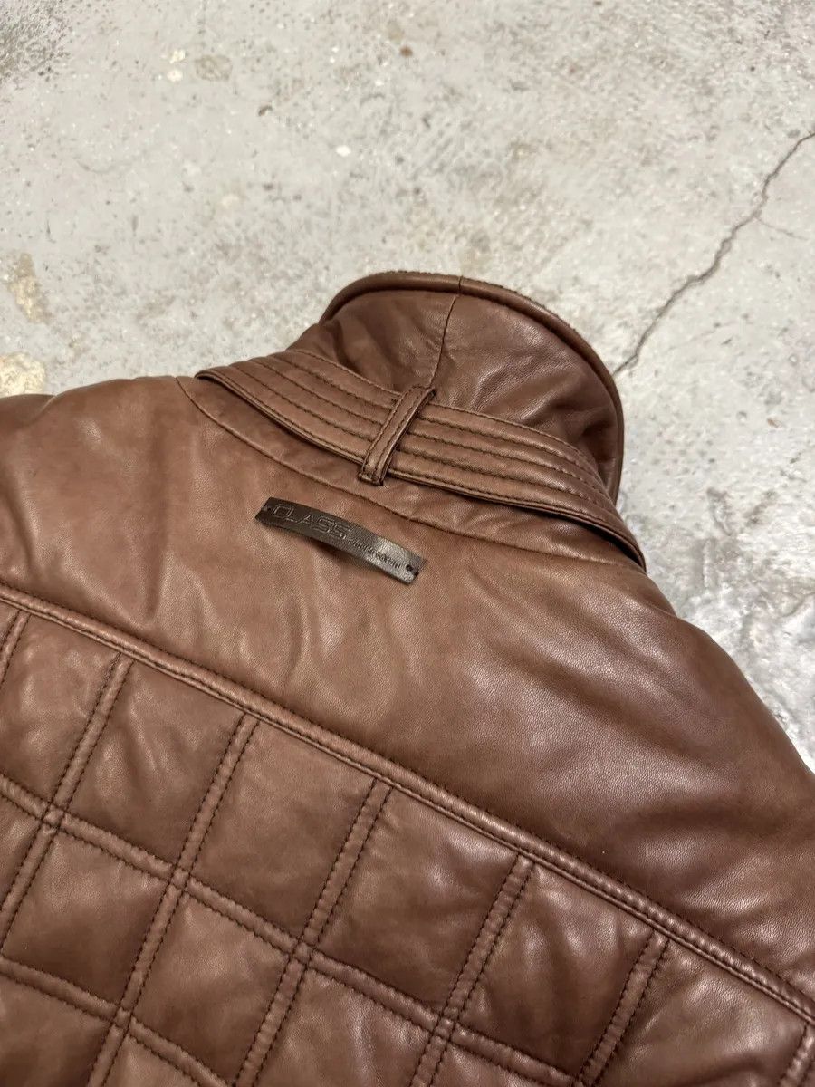Roberto Cavalli 2000s Roberto Cavalli Brown Square Detachable Sleeves Leather Jacket Size US M / EU 48-50 / 2 - 10 Thumbnail