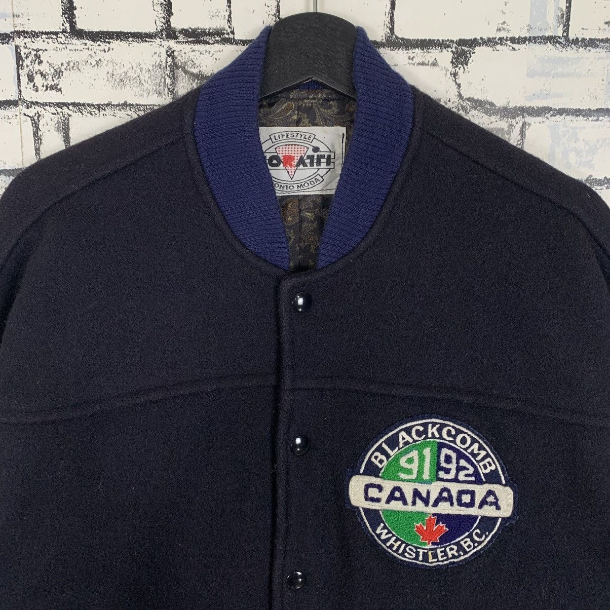 Designer 90s Ski Wolrd Cup Blackcomb Whistler Varsity Jacket Size US M / EU 48-50 / 2 - 4 Thumbnail