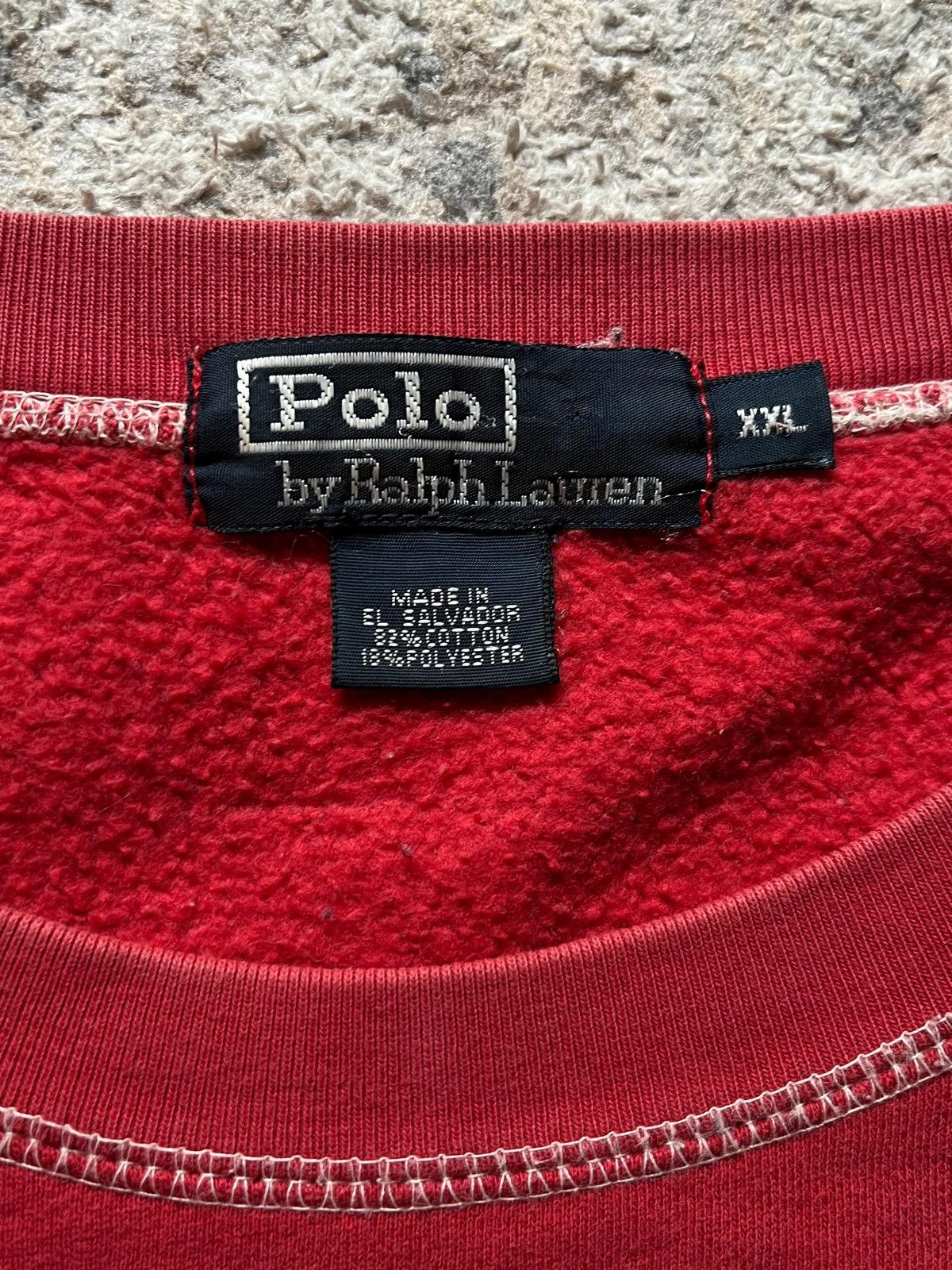 Polo Ralph Lauren OG Polo Ralph Lauren Vintage 90s Sz XXL Blank Red Size US XXL / EU 58 / 5 - 3 Thumbnail