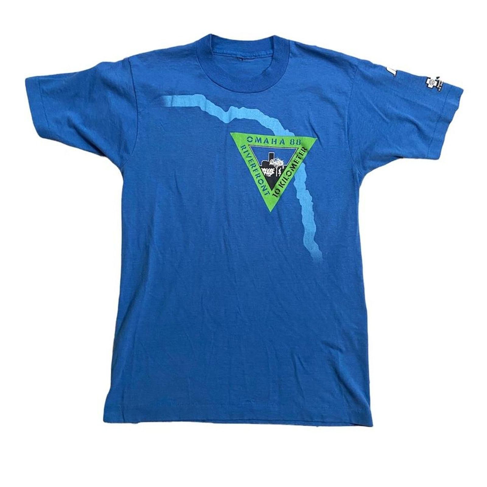 Hanes 90s omaha nebraska tee shirt blue single stitch Size US S / EU 44-46 / 1 - 1 Thumbnail
