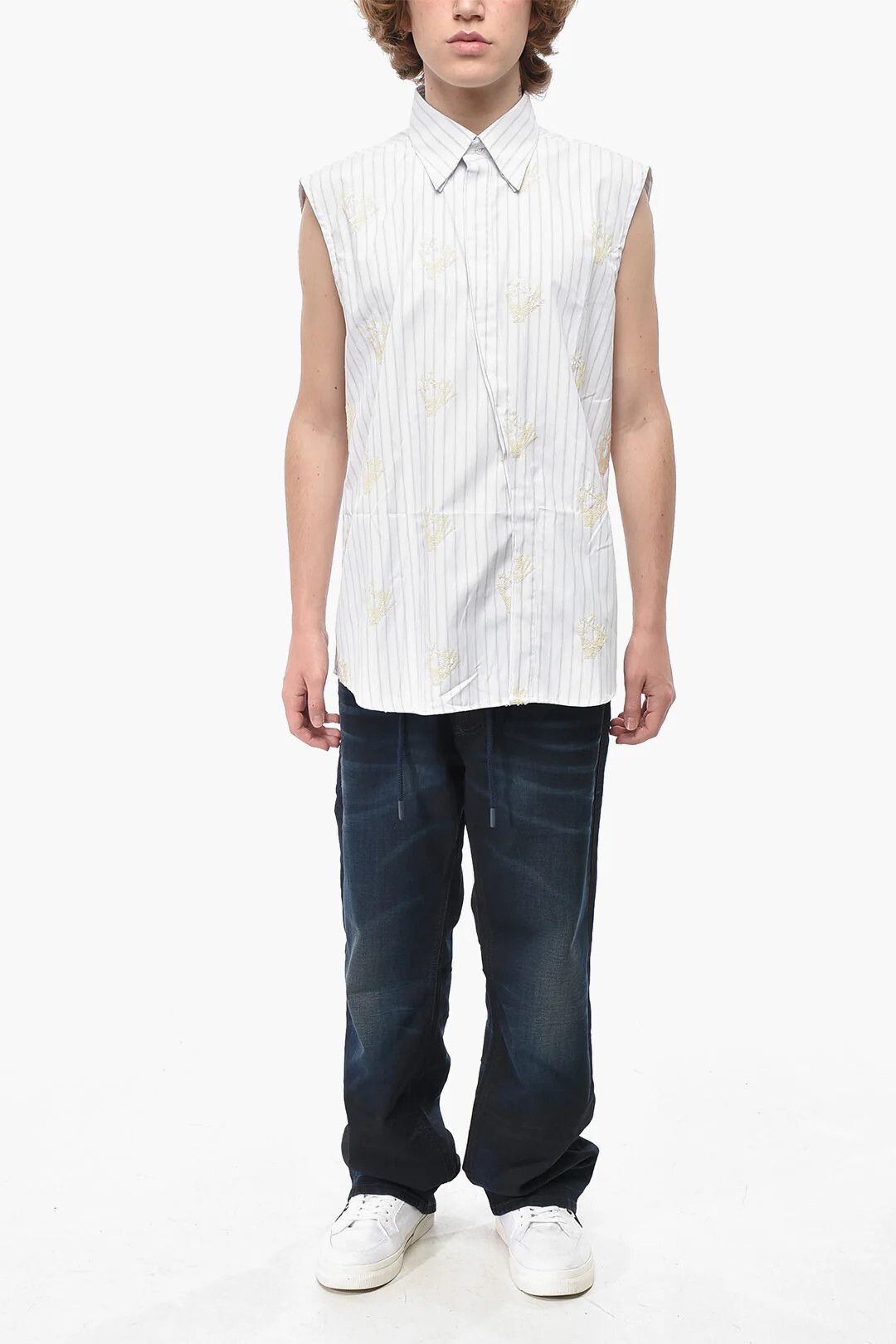 Off-White og1mm0526 Sleeveless Shirt in White Size US M / EU 48-50 / 2 - 4 Thumbnail