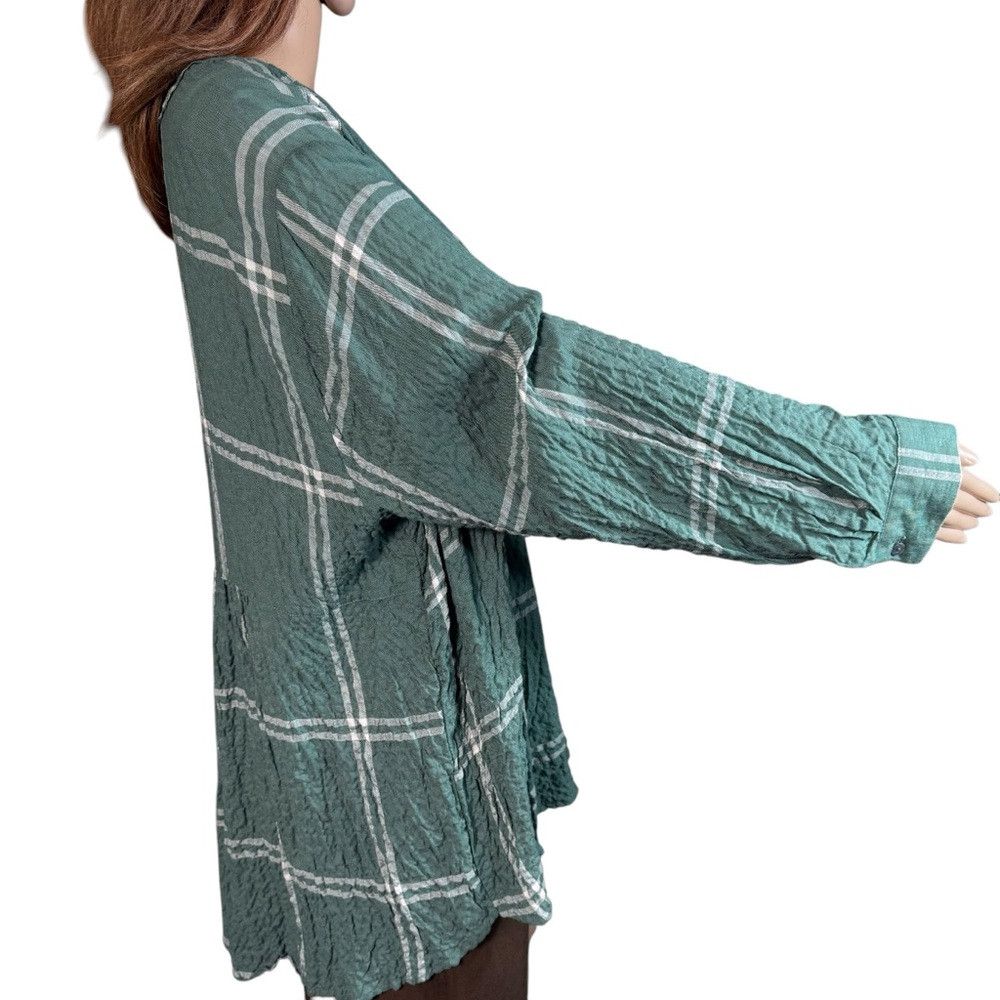 Other NWT New Jane and Delancey Textured Rayon Plaid Long Sleeve Size XXL / US 16-18 / IT 52-54 - 2 Thumbnail